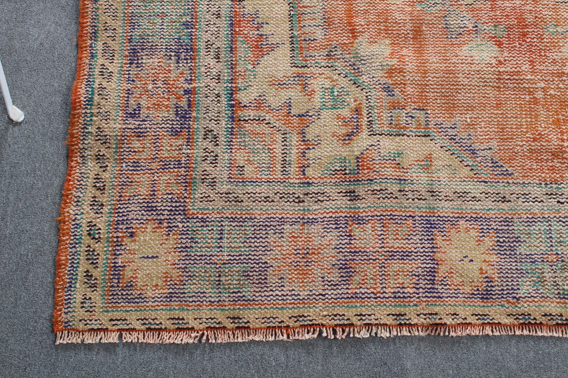 Vintage Halı, Oturma Odası Halısı, Salon Halısı, 5.4x8.4 ft Büyük Halılar, Turuncu Oryantal Halılar, Türk Halısı, Oushak Halıları, Sanat Halıları, Oryantal Halı