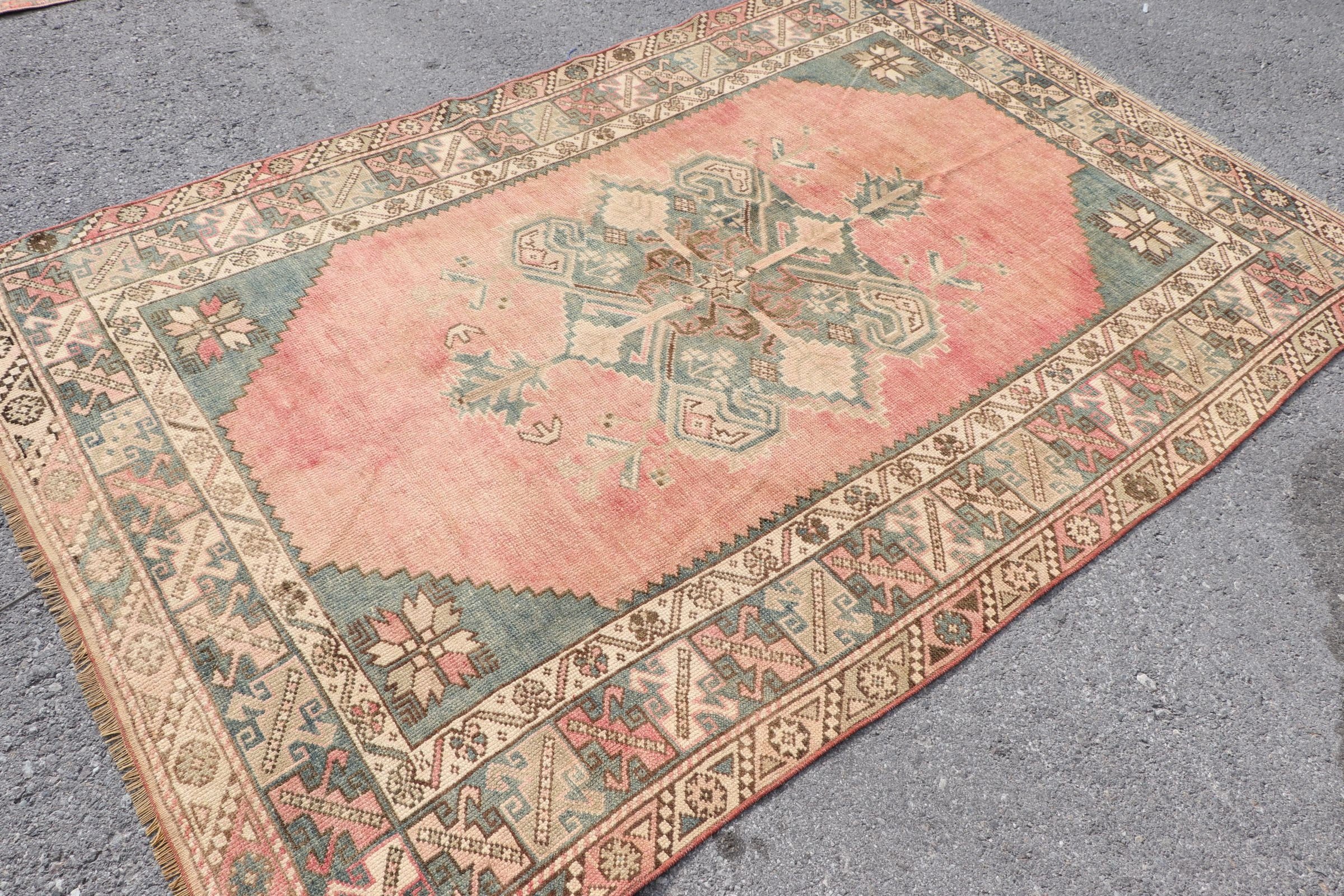 Antique Rugs, Vintage Decor Rugs, Rugs for Bedroom, Wool Rugs, Vintage Rugs, 5.2x7.6 ft Area Rug, Kitchen Rug, Red Floor Rug, Turkish Rugs