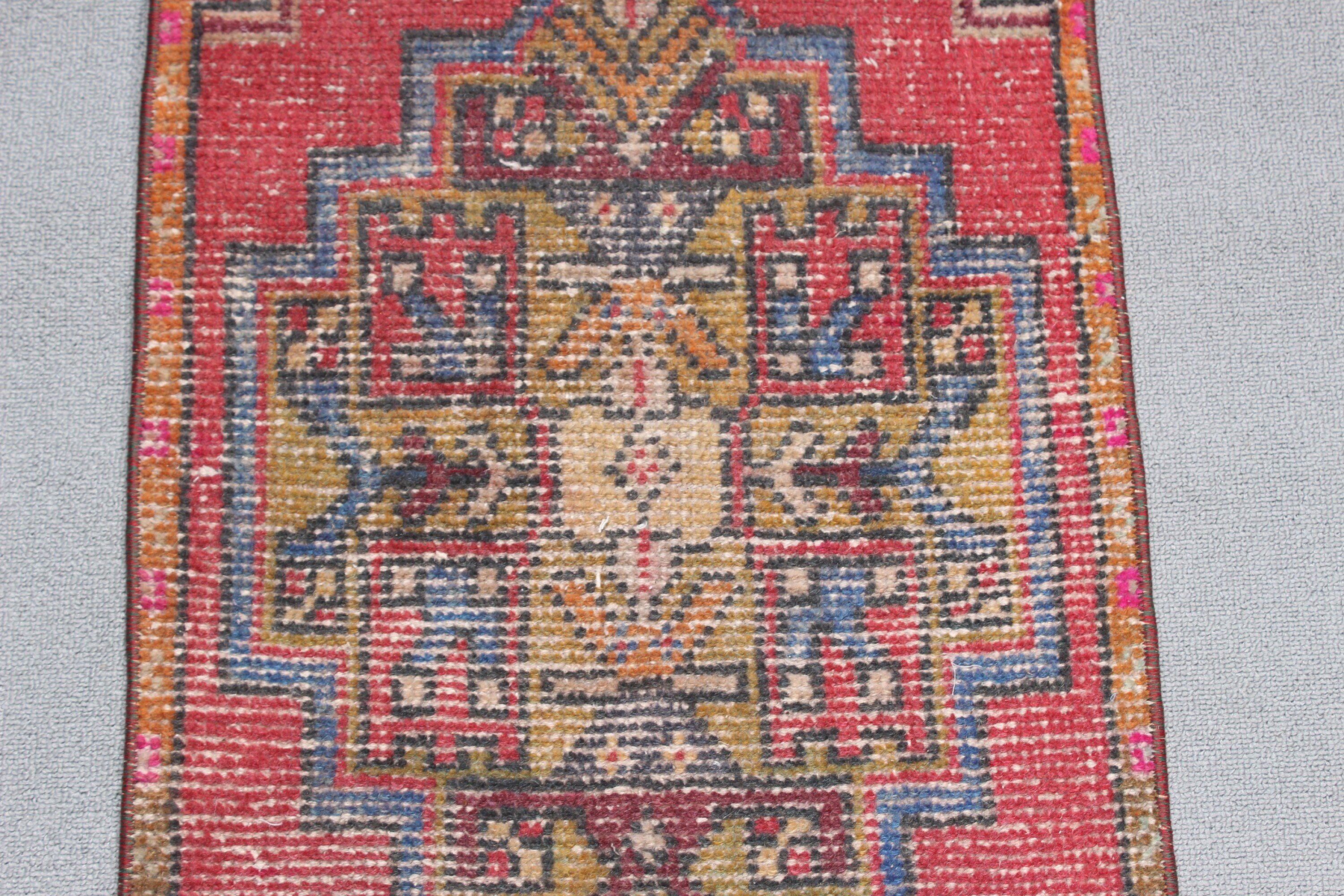 Cool Rugs, Turkey Rug, 1.5x2.9 ft Small Rug, Red Floor Rugs, Bedroom Rugs, Turkish Rug, Vintage Rugs, Small Vintage Rugs, Oriental Rug