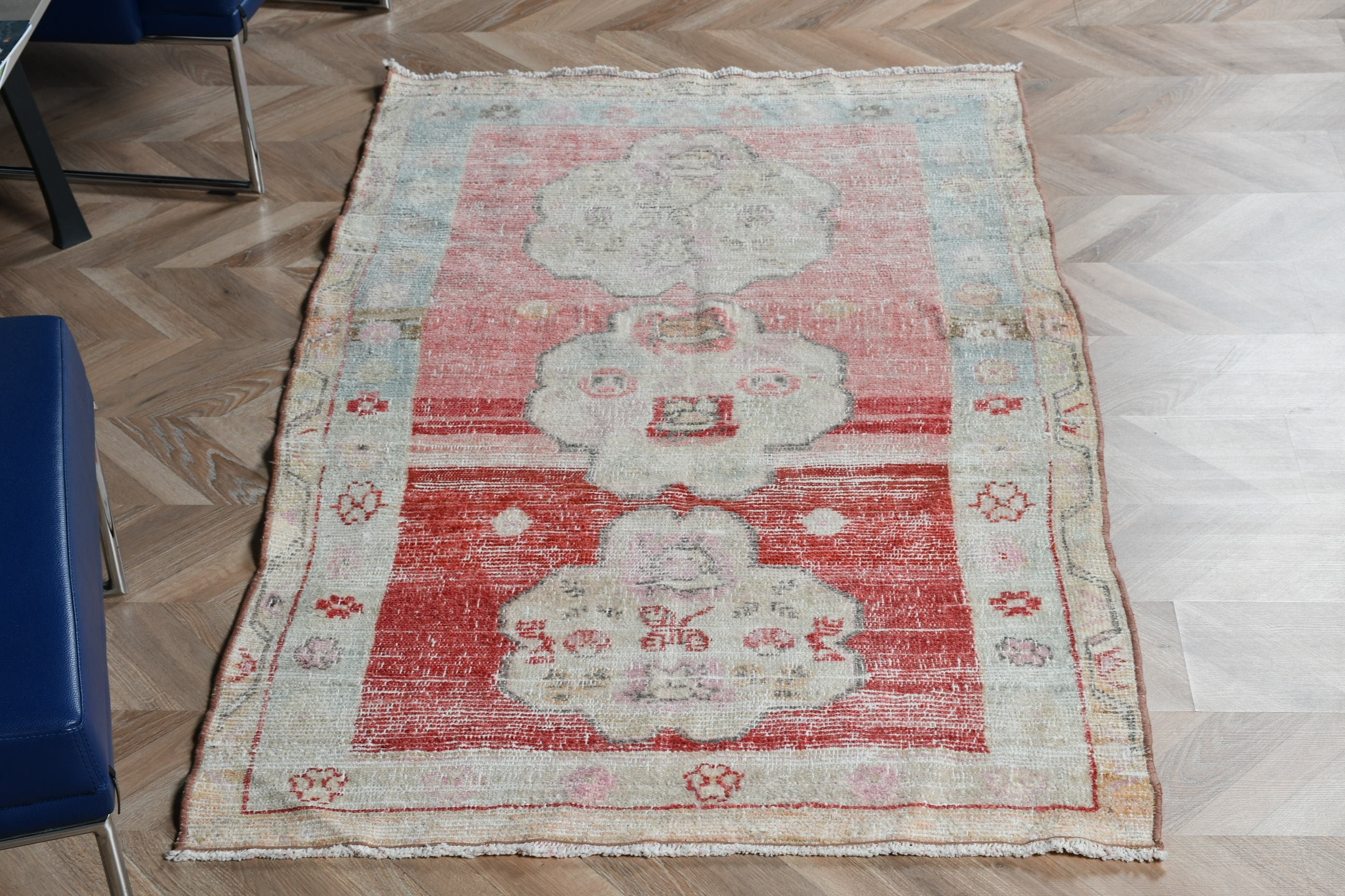 Vintage Rug, Bedroom Rug, Oriental Rugs, 3.3x5.7 ft Accent Rugs, Rugs for Nursery, Nursery Rugs, Red Cool Rug, Kitchen Rug, Turkish Rugs