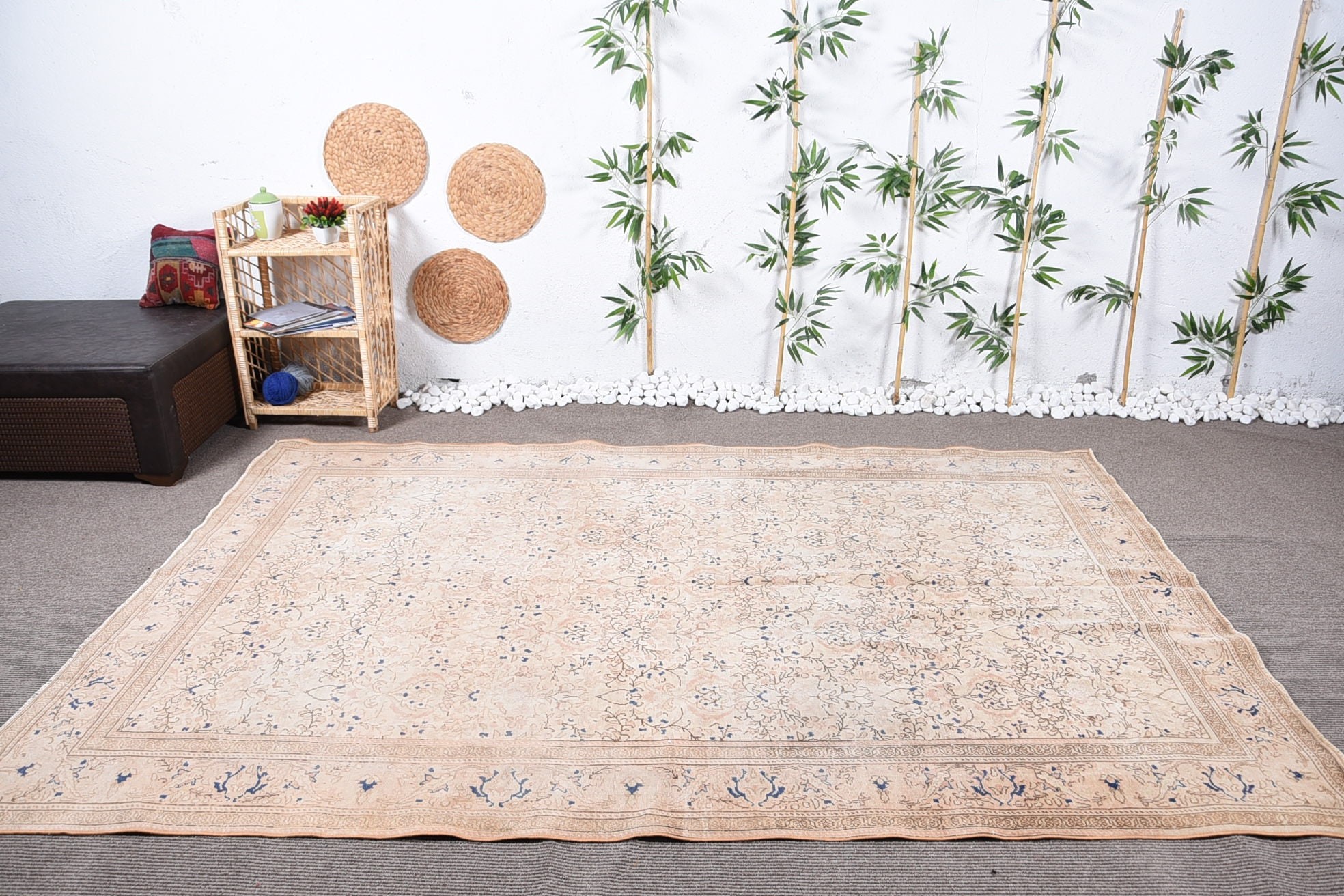 Living Room Rug, 6.4x9.3 ft Large Rug, Bedroom Rug, Rugs for Dining Room, Cute Rug, Anatolian Rug, Turkish Rugs, Antique Rug, Vintage Rugs