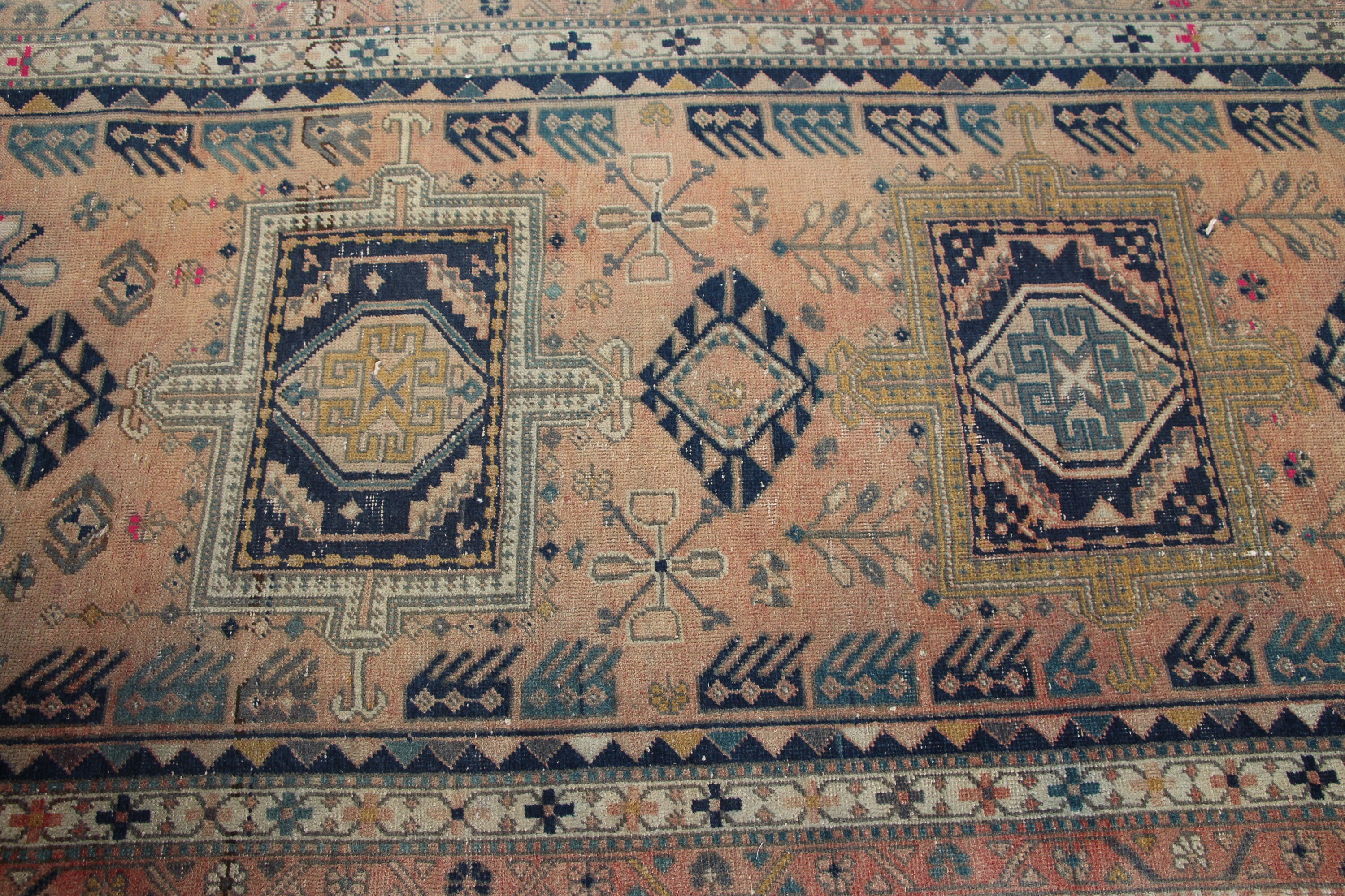 Turkish Rug, Vintage Rugs, Floor Rugs, Aztec Rugs, Orange Bedroom Rug, Antique Rug, Hallway Rugs, 3.2x10.5 ft Runner Rug, Rugs for Hallway