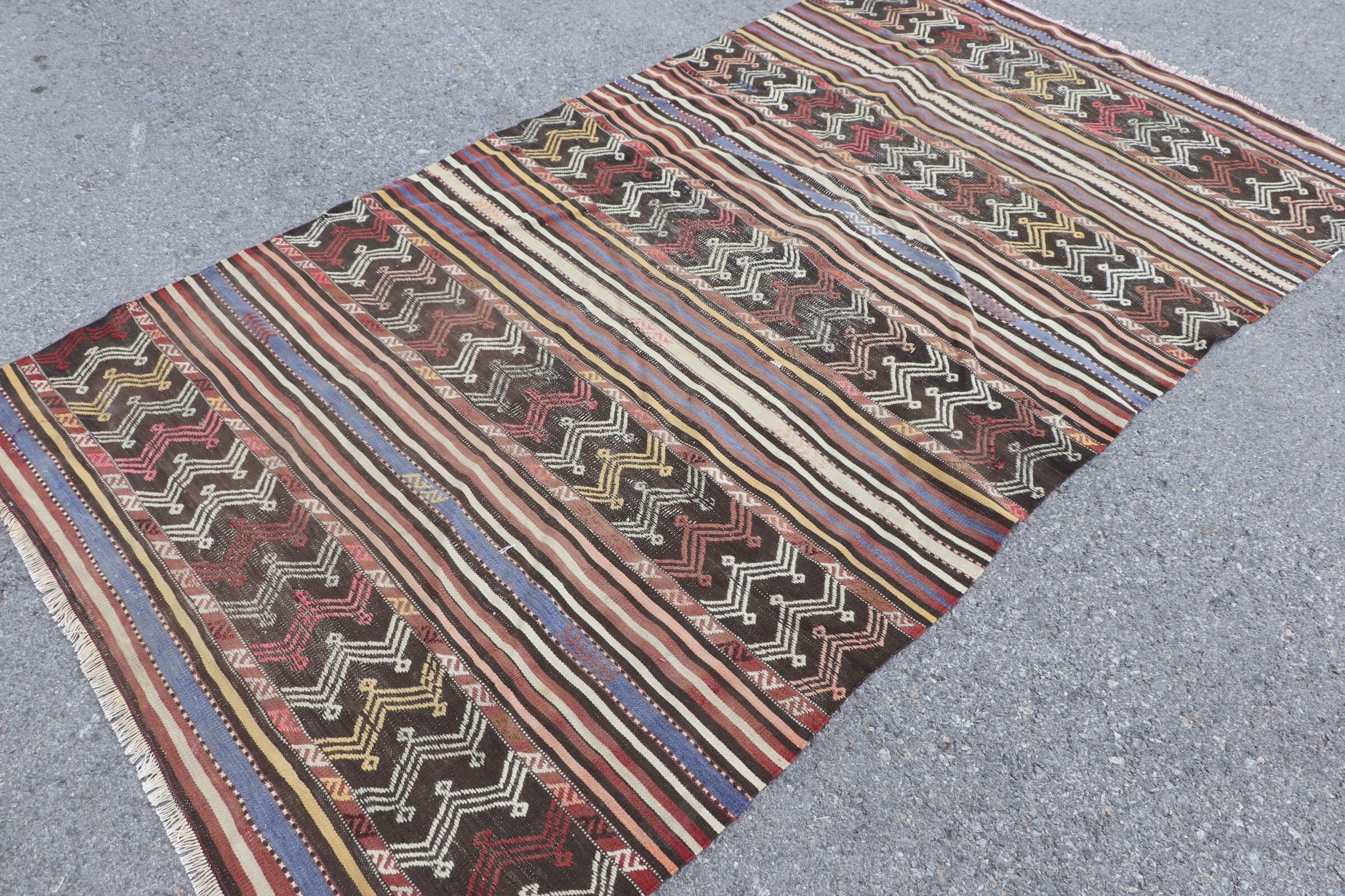 Oushak Rug, Beige Kitchen Rugs, Kilim, Moroccan Rugs, Turkish Rug, Vintage Rugs, Living Room Rug, Nursery Rug, 4.7x8.2 ft Area Rug, Art Rug