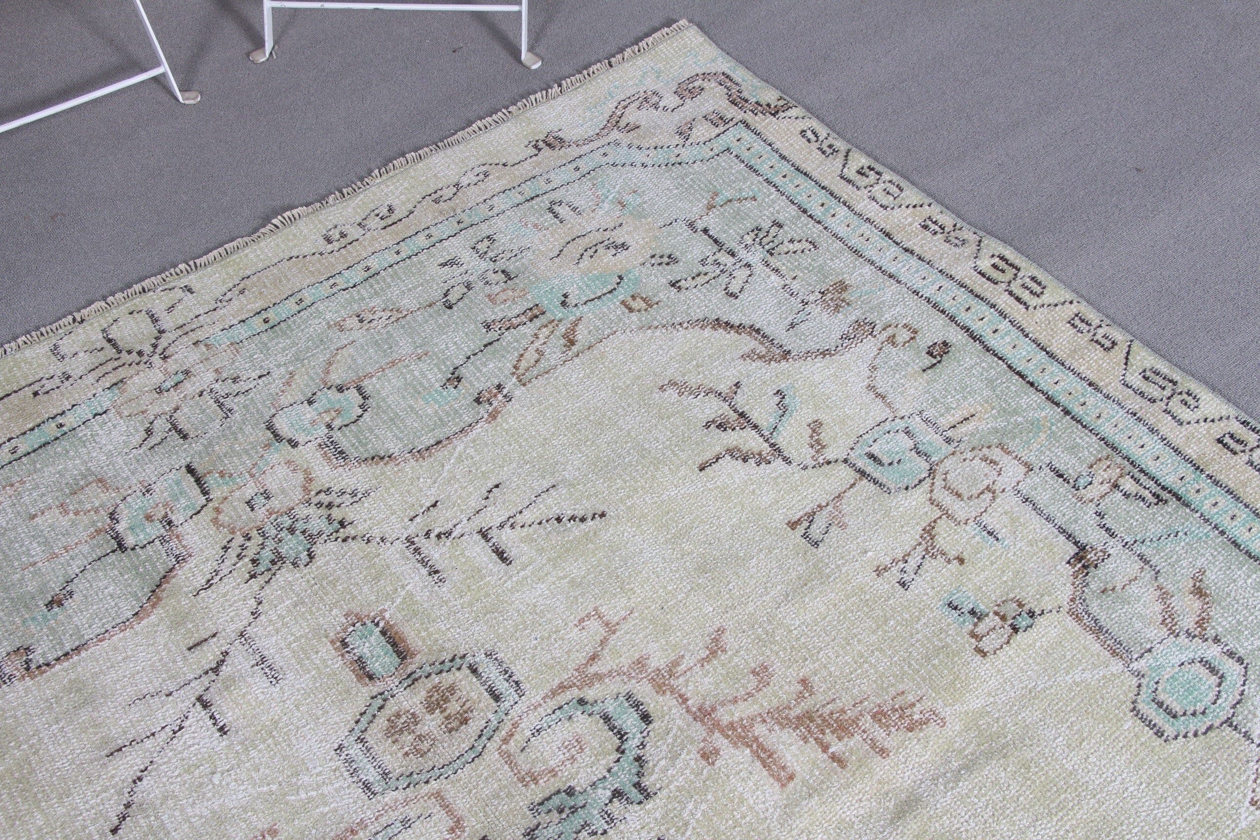 5.6x8.2 ft Large Rug, Turkish Rug, Green Kitchen Rugs, Salon Rugs, Vintage Rug, Living Room Rug, Wedding Rug, Moroccan Rug