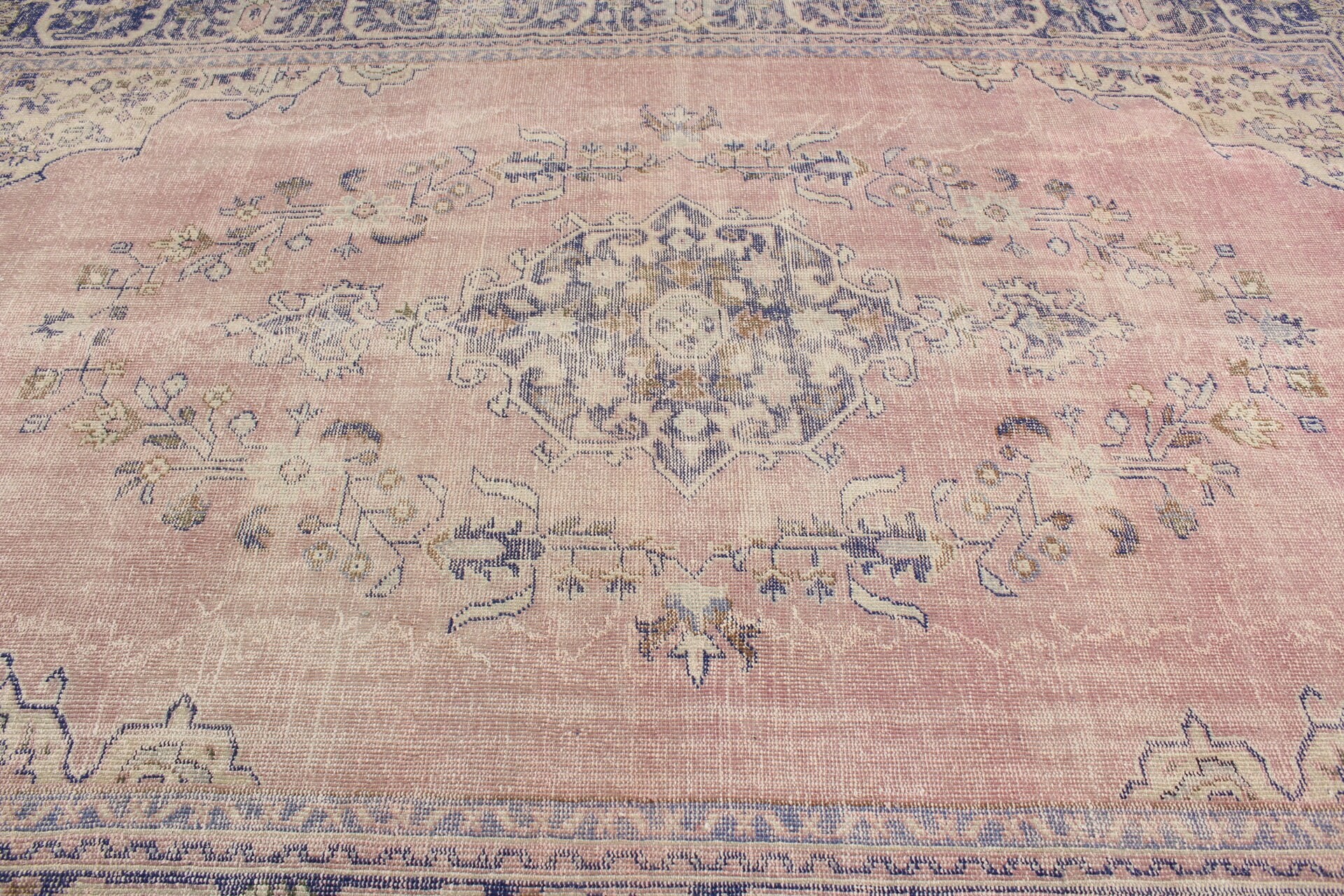 Düğün Halısı, Antika Halılar, Türk Halısı, Vintage Halı, Salon Halısı, 8x11.7 ft Büyük Boy Halılar, Oturma Odası Halısı, Pembe Havalı Halı, Yatak Odası Halıları