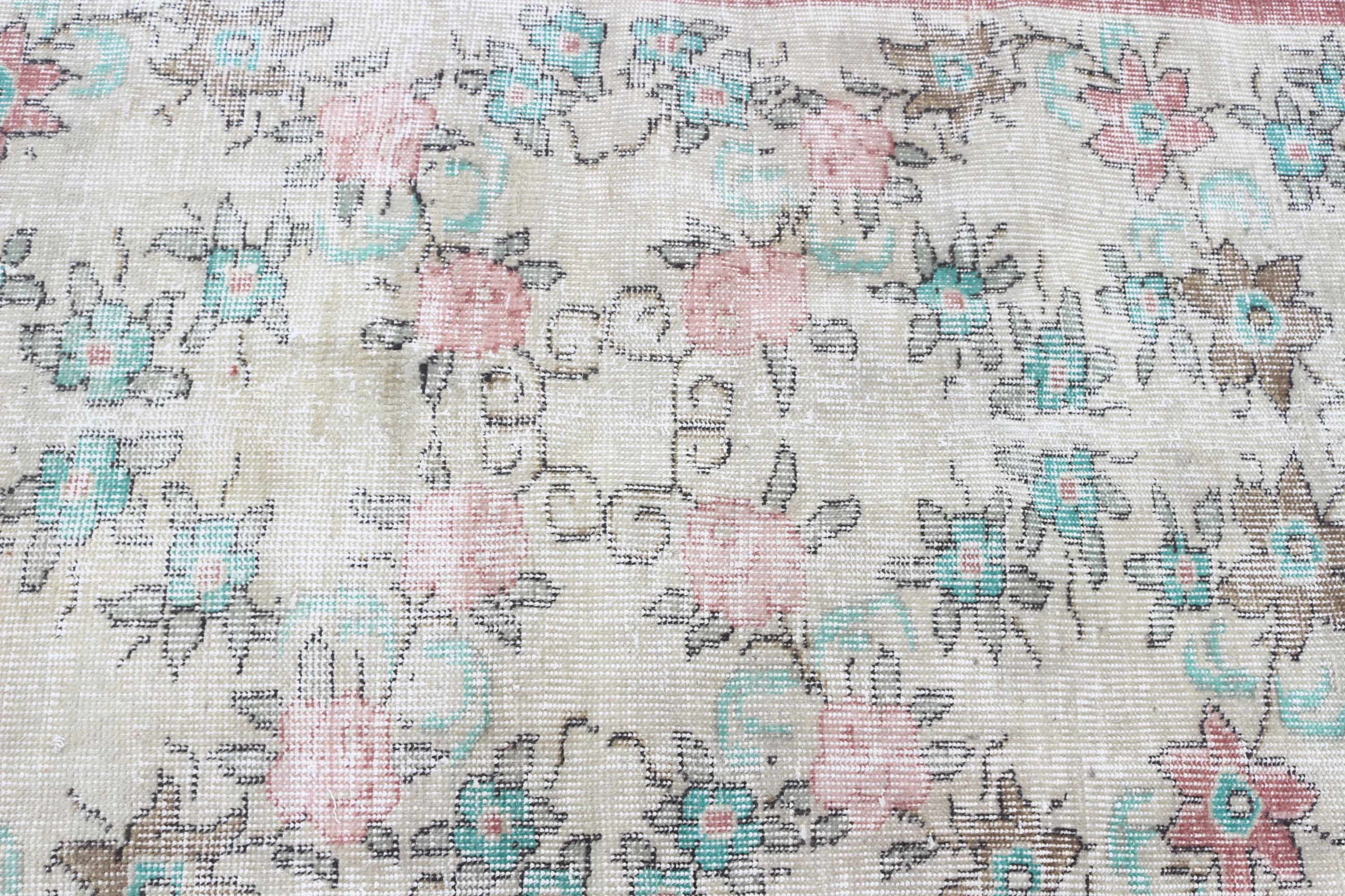 Rugs for Bedroom, Hand Knotted Rug, Vintage Rug, Turkish Rug, Cool Rug, Beige Kitchen Rug, Nursery Rug, 3.7x5.9 ft Accent Rug