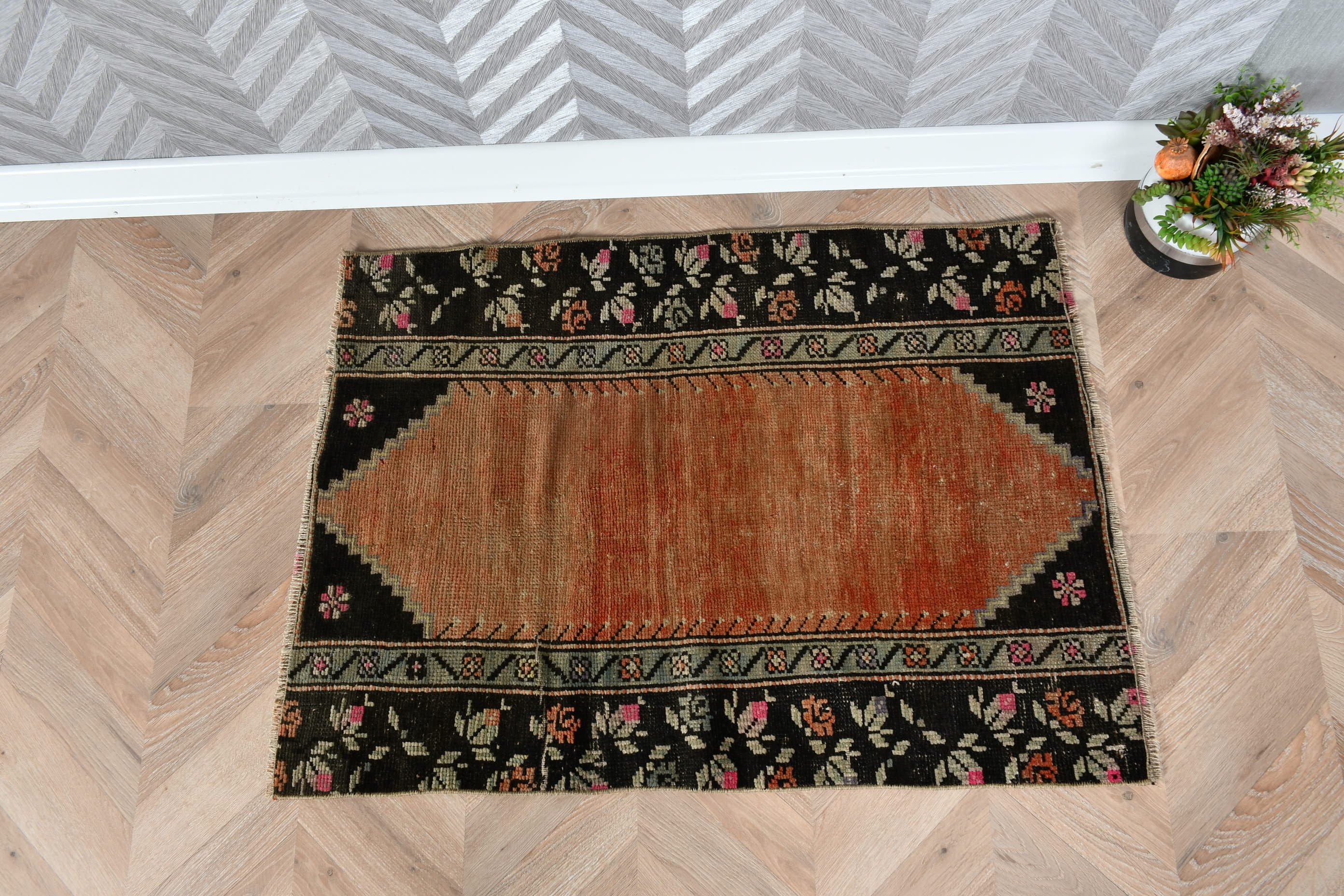 Cool Rugs, Outdoor Rug, Bedroom Rug, Floor Rug, 2.2x3.1 ft Small Rugs, Turkish Rugs, Nursery Rugs, Vintage Rug, Orange Home Decor Rug