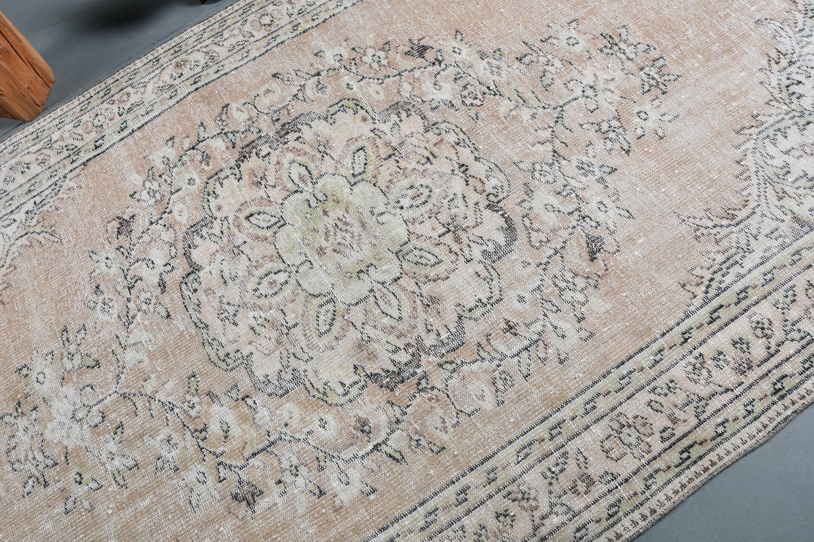 Living Room Rugs, Bedroom Rugs, Kitchen Rugs, Vintage Rug, Oushak Rug, Art Rug, Turkish Rugs, Brown  5.4x9.3 ft Large Rug