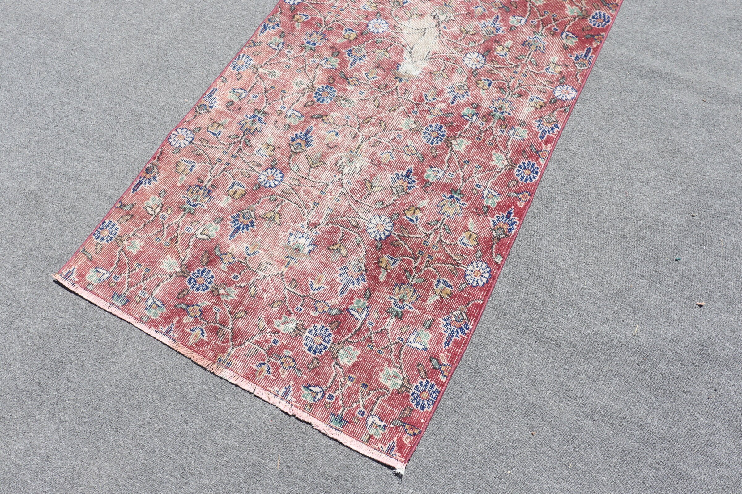 Red Floor Rugs, Vintage Rugs, 2.9x6 ft Accent Rug, Turkish Rug, Home Decor Rug, Kitchen Rugs, Nursery Rug, Rugs for Entry