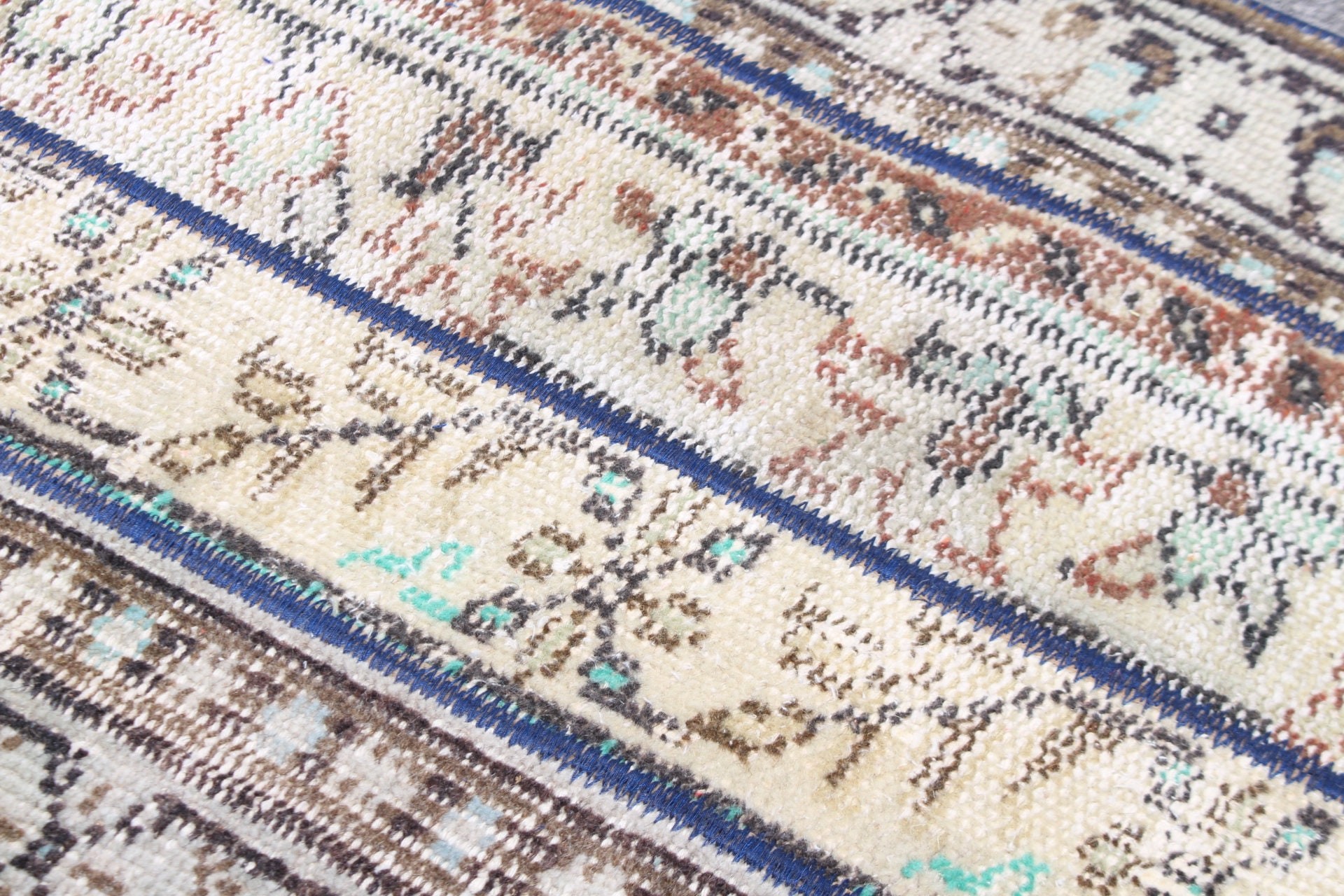 Pale Rug, Beige Bedroom Rug, Turkish Rug, 1.8x4.8 ft Small Rugs, Kitchen Rug, Vintage Rugs, Moroccan Rug, Oriental Rug, Bathroom Rug