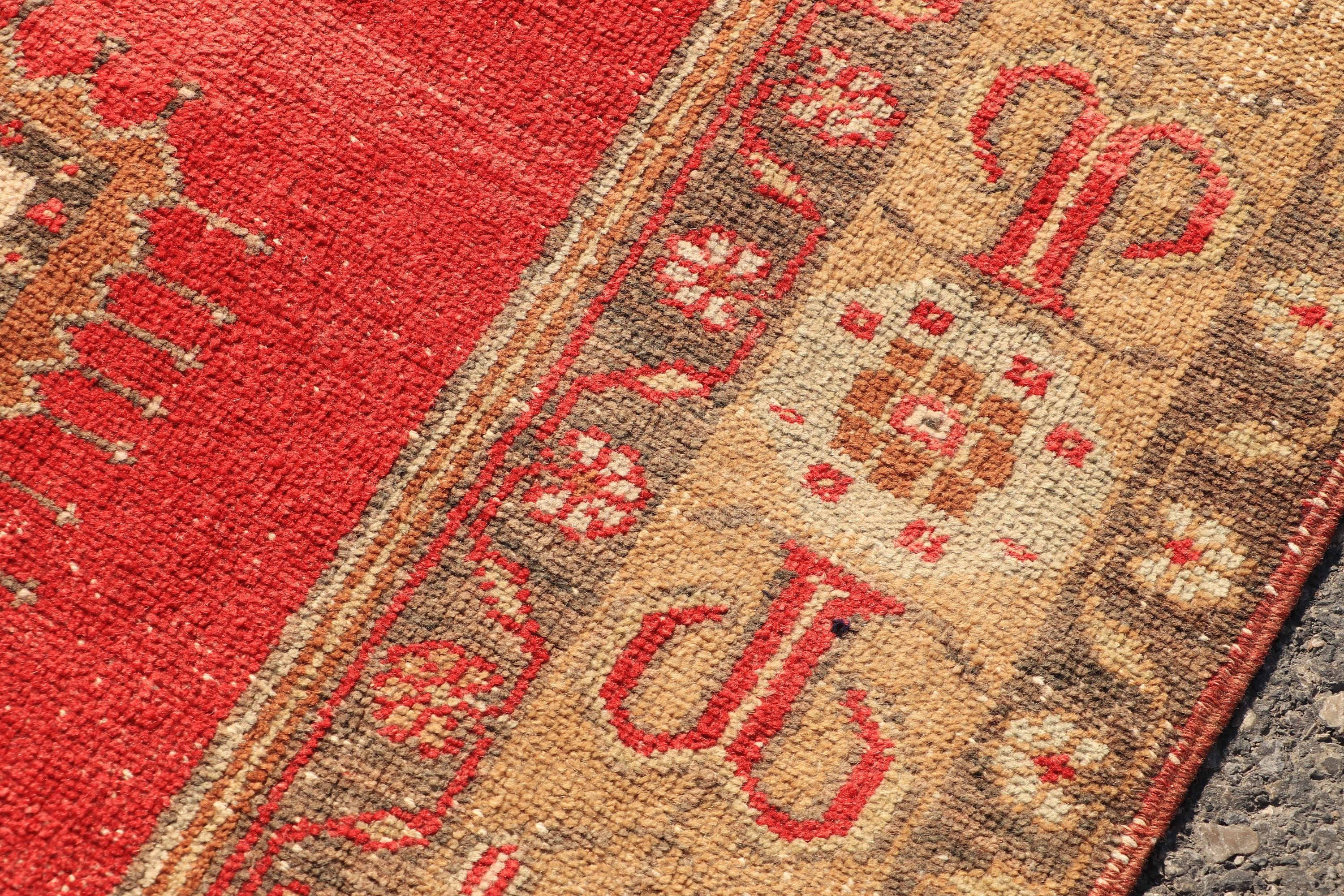 5.2x9.7 ft Large Rug, Nomadic Rug, Rugs for Bedroom, Red Antique Rug, Turkish Rug, Vintage Rug, Bedroom Rugs, Salon Rugs, Kitchen Rugs