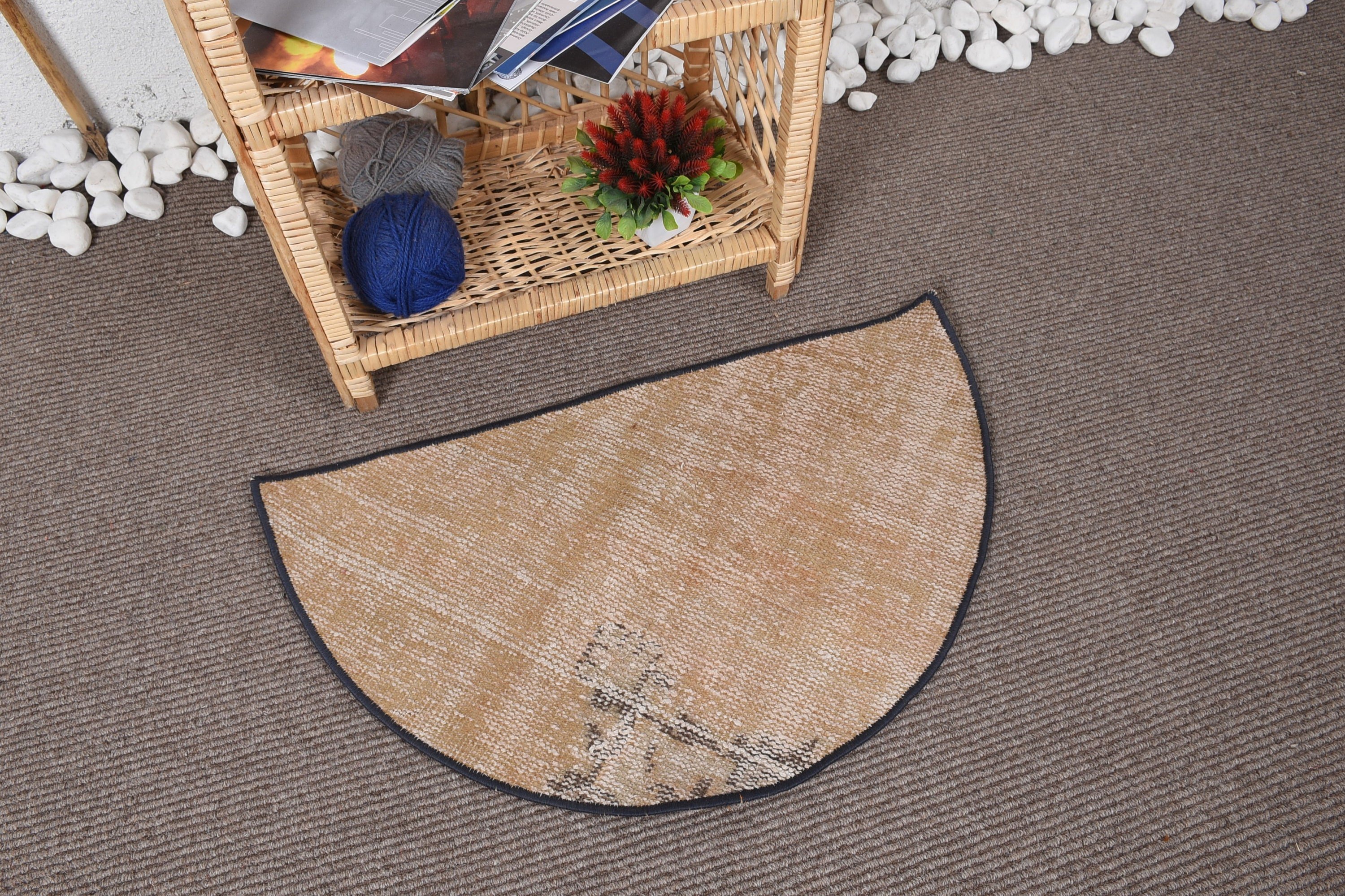 Kitchen Rugs, Turkish Rug, Bath Rug, Vintage Rug, 2.5x1.5 ft Small Rug, Rugs for Bathroom, Bath Mat Cute Rug, Wool Rug, Anatolian Rug