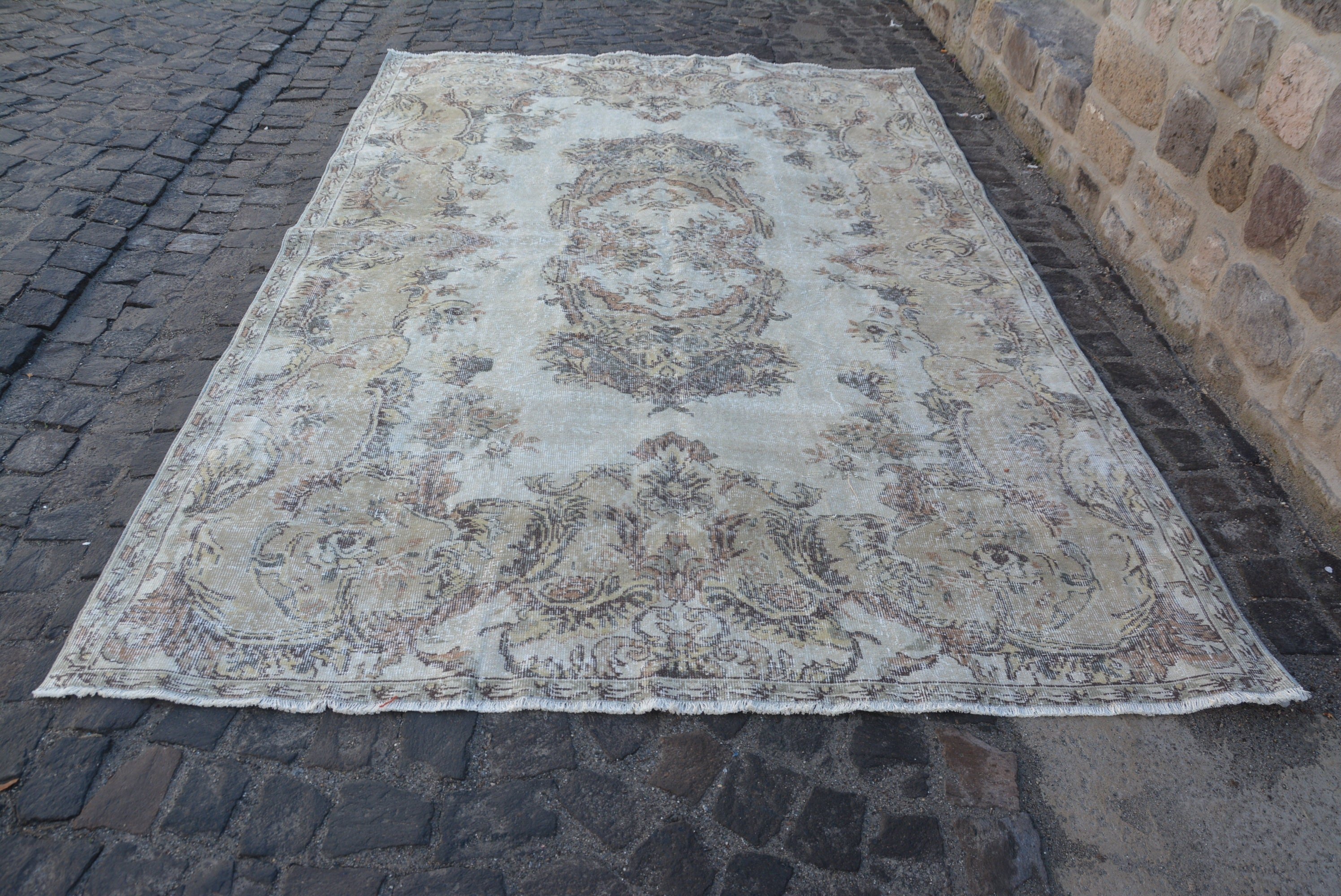 Living Room Rug, Oriental Rugs, Vintage Rug, Colorful Rug, 6.8x10.1 ft Large Rugs, Turkish Rug, Rugs for Living Room, Art Rugs, Bedroom Rug
