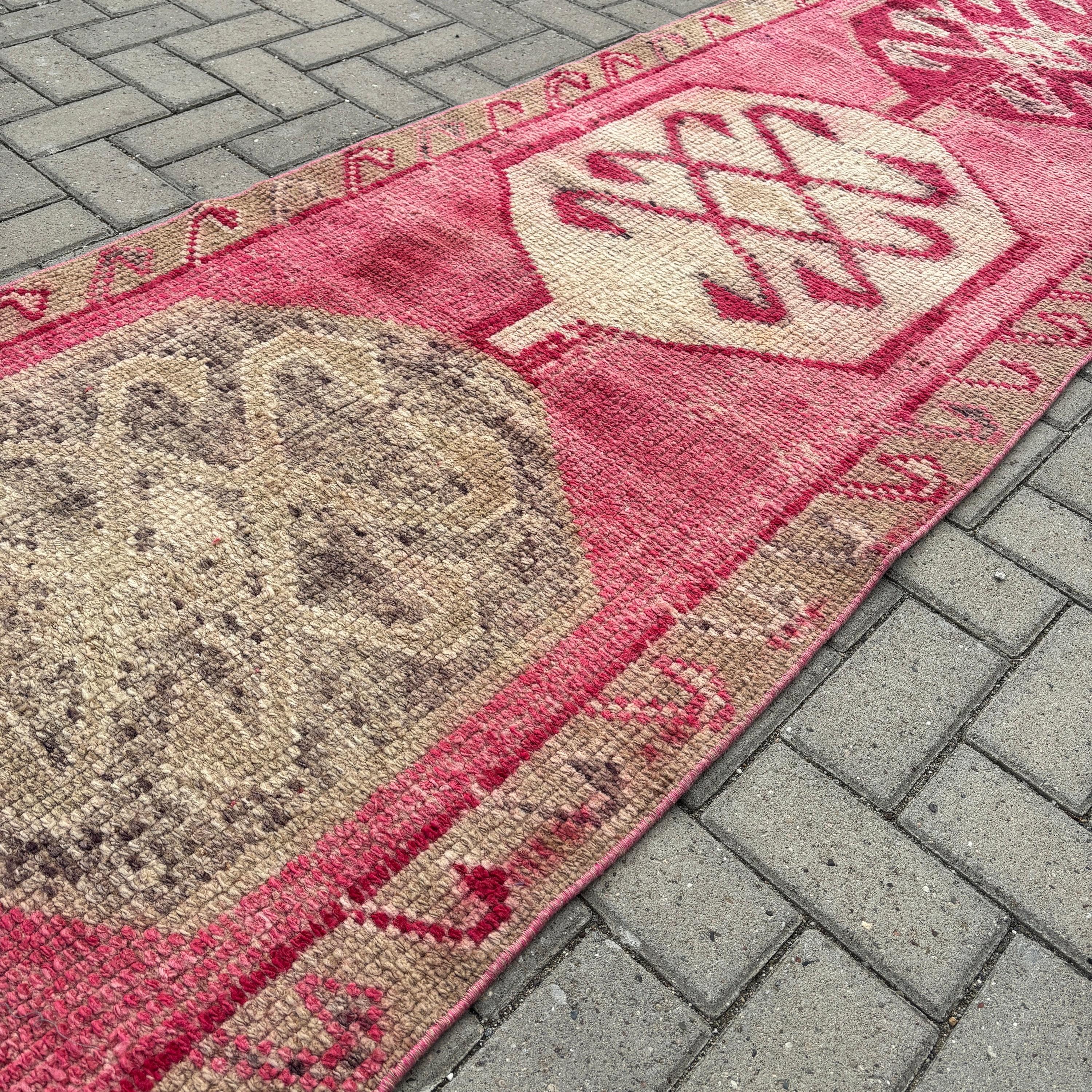 Oriental Rugs, Geometric Rugs, Vintage Runner Rugs, Kitchen Rugs, Turkish Rugs, Vintage Rugs, 2.8x11.4 ft Runner Rugs, Beige Modern Rug