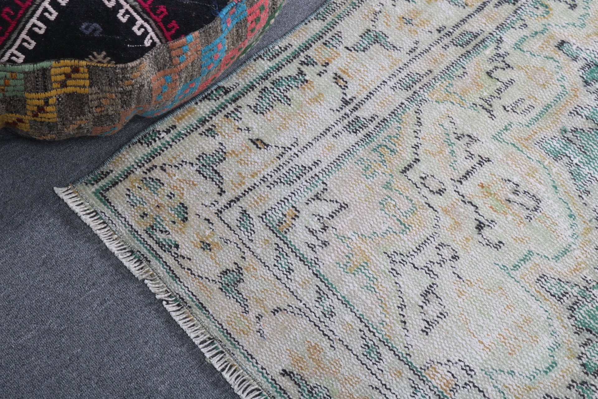 Floor Rugs, Vintage Rug, Green Antique Rug, Anatolian Rugs, Handmade Rugs, Bedroom Rug, Large Boho Rugs, 5.2x8.2 ft Large Rug, Turkish Rugs