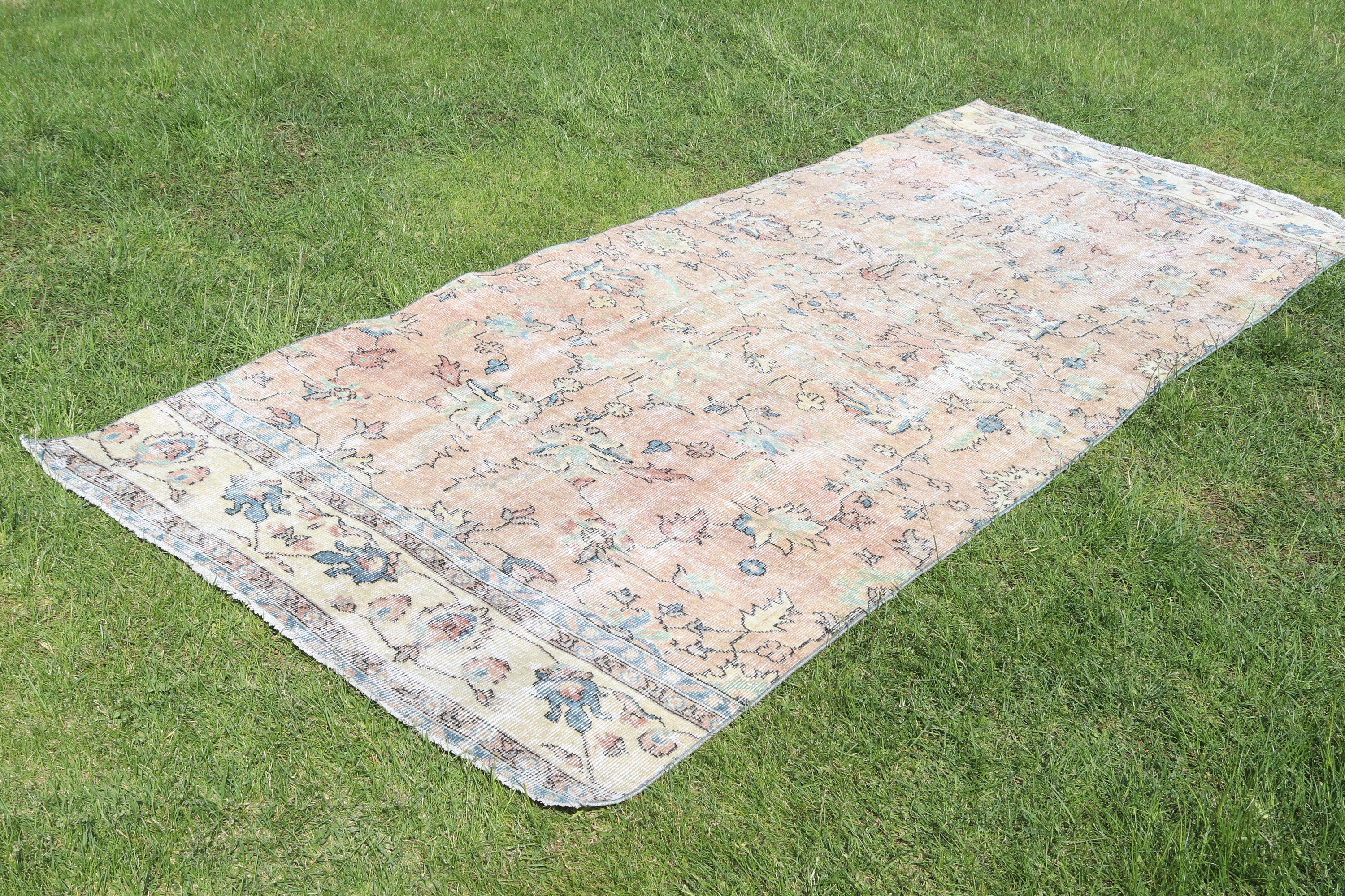 Boho Halı, 3.7x9.7 ft Runner Halı, Bej Antika Halılar, Vintage Runner Halıları, Türk Halısı, Vintage Halılar, Ev Dekorasyonu Halısı, Merdiven Halıları