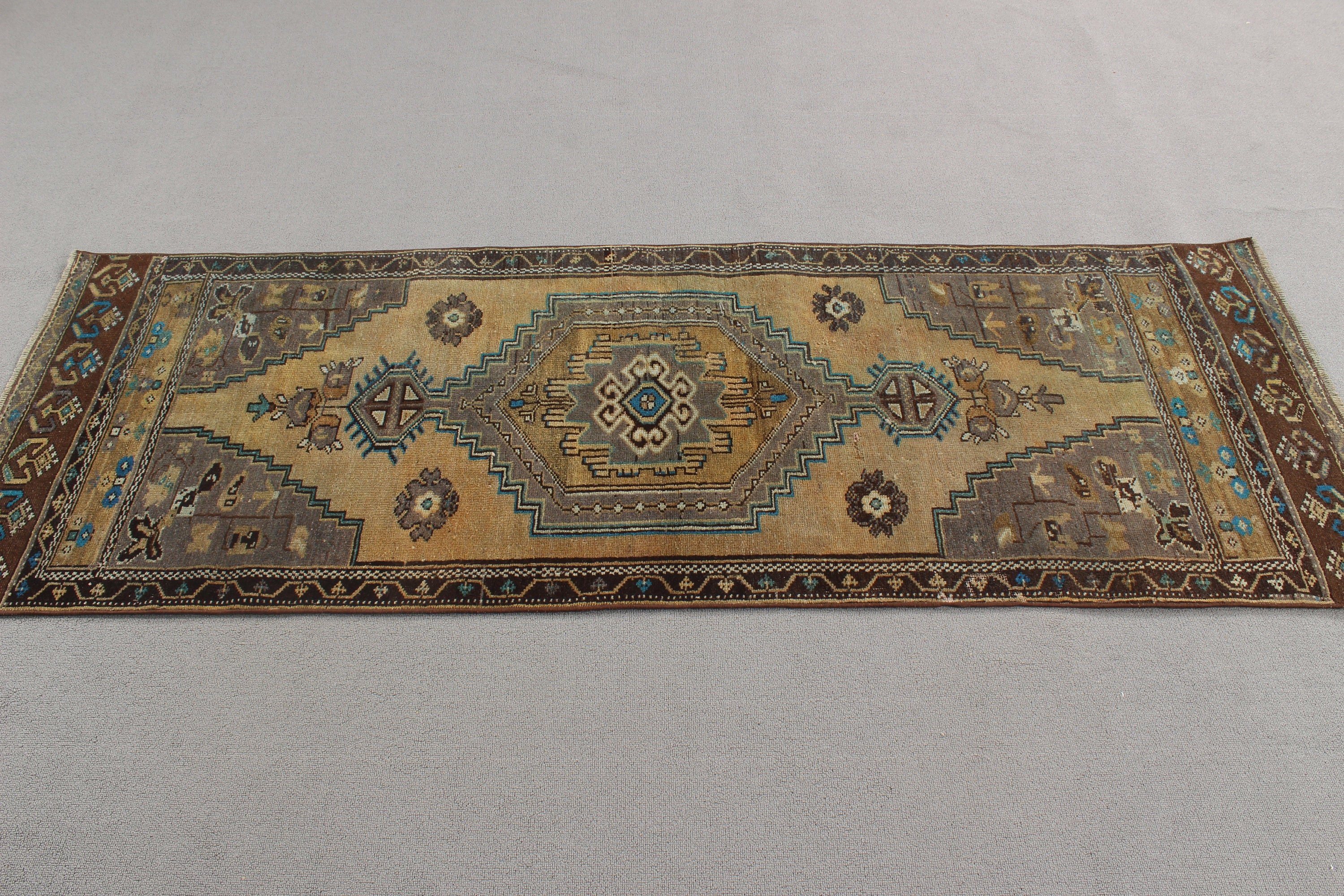 Modern Halı, Lüks Halı, 2.4x6.7 ft Yolluk Halıları, Koridor Halısı, Mutfak Halıları, Vintage Halı, Türk Halısı, Yeşil El Dokuma Halı, Merdiven Halıları