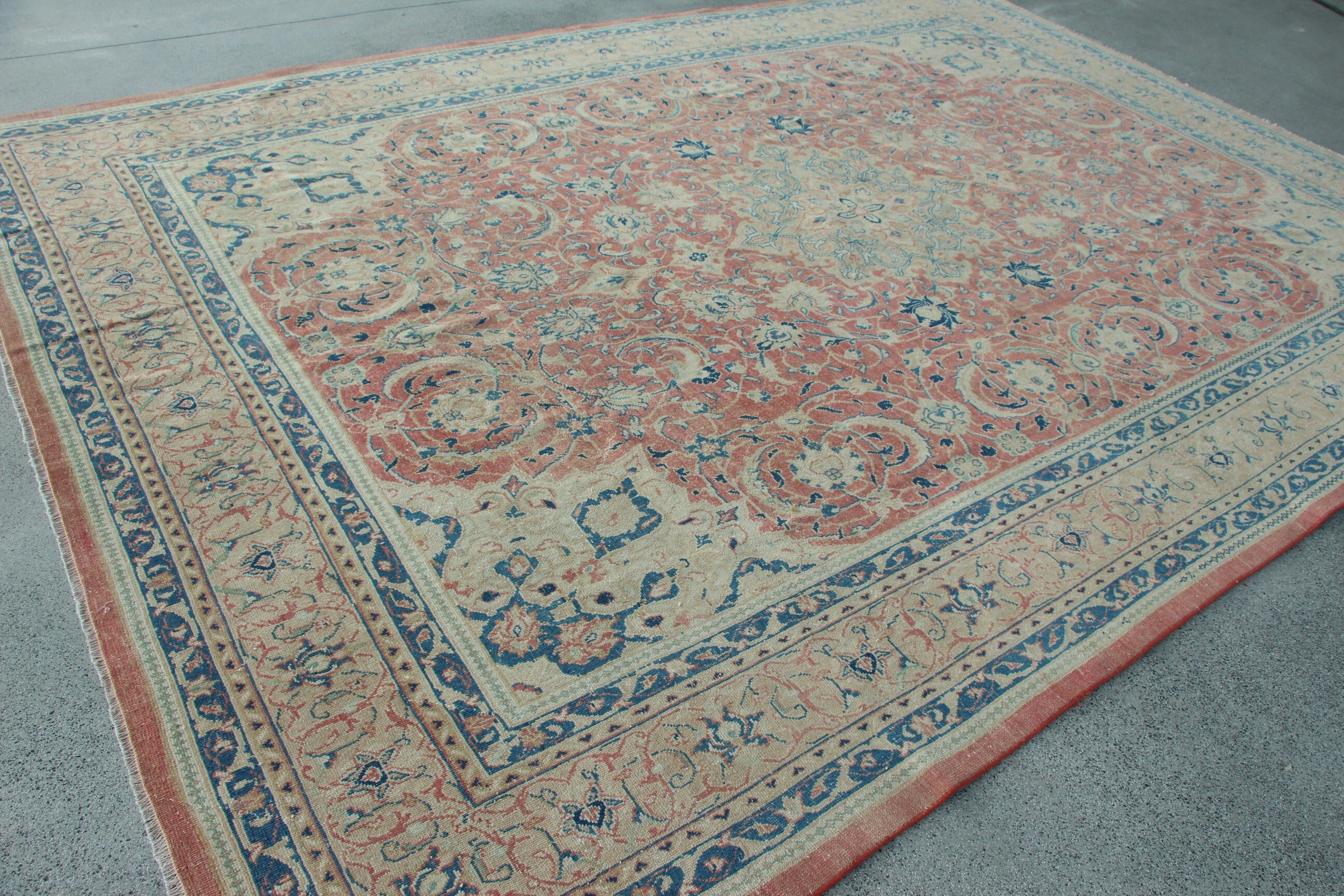 Pink Flatweave Rug, Salon Rug, Anatolian Rug, Turkish Rug, Dining Room Rug, Vintage Rugs, Boho Rug, Oriental Rugs, 9.4x13.4 ft Oversize Rug