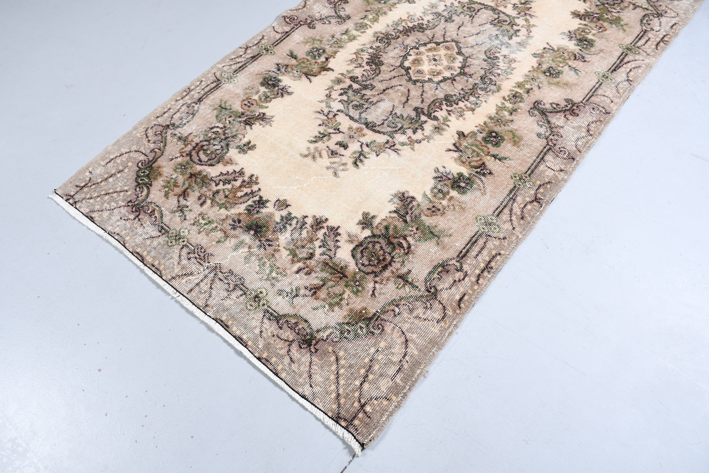 3.9x7.2 ft Area Rug, Home Decor Rug, Beige Floor Rugs, Rugs for Bedroom, Vintage Rugs, Bedroom Rug, Turkish Rugs, Dining Room Rug, Art Rug