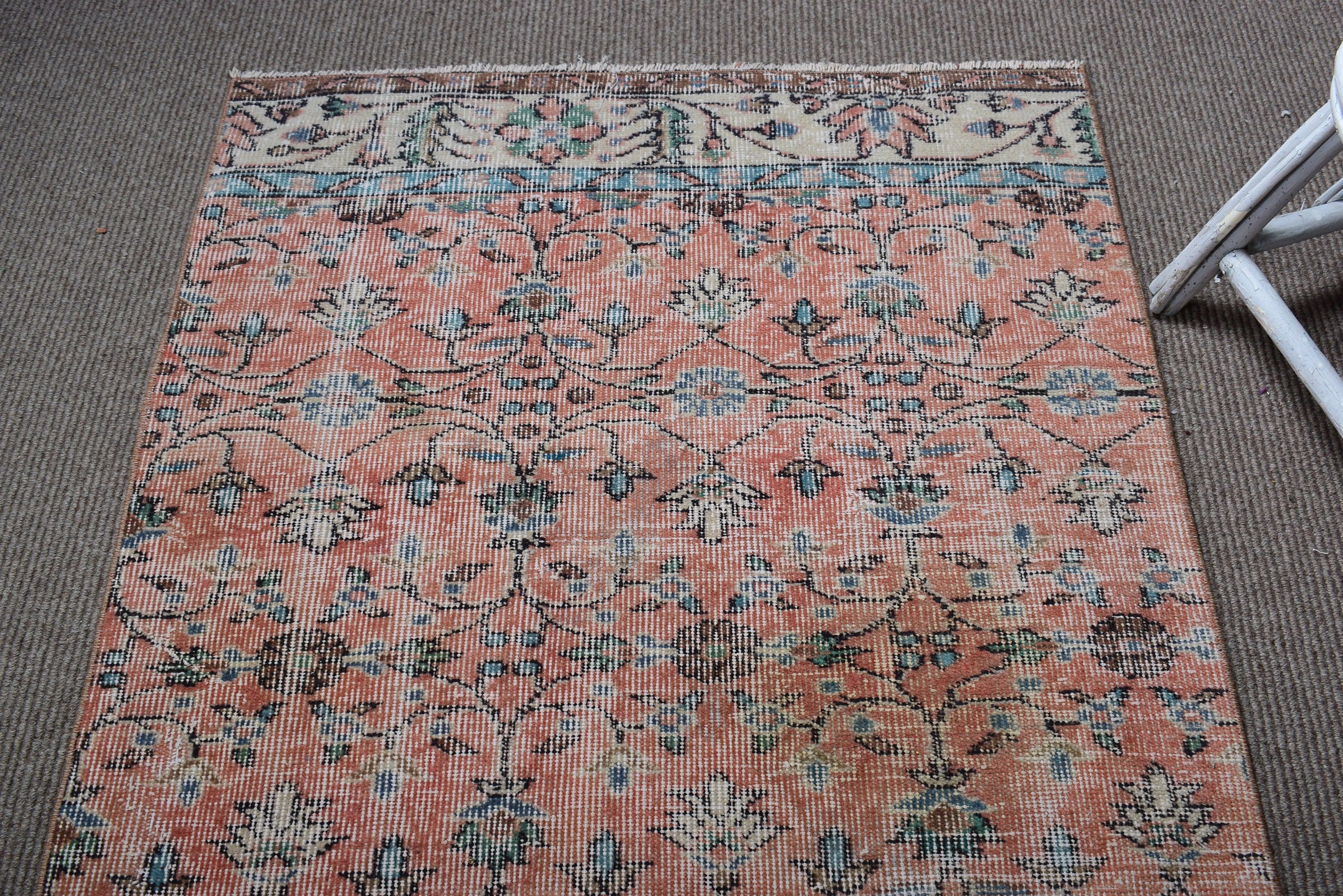 Uzun Yolluk Halıları, Açıklama Halıları, Merdiven Halısı, Turuncu Açıklama Halıları, Türk Halısı, Vintage Halılar, 3.1x9.1 ft Koşucu Halıları