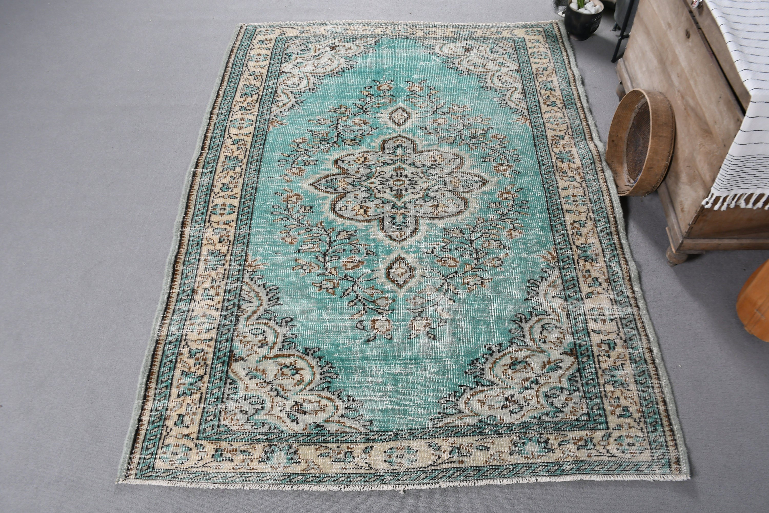 Çocuk Odası Halıları, Yer Halıları, Oturma Odası Halısı, Vintage Halılar, Yün Halılar, 5.4x7.4 ft Alan Halısı, Çocuk Odası Halıları, Yeşil Yatak Odası Halıları, Türk Halısı