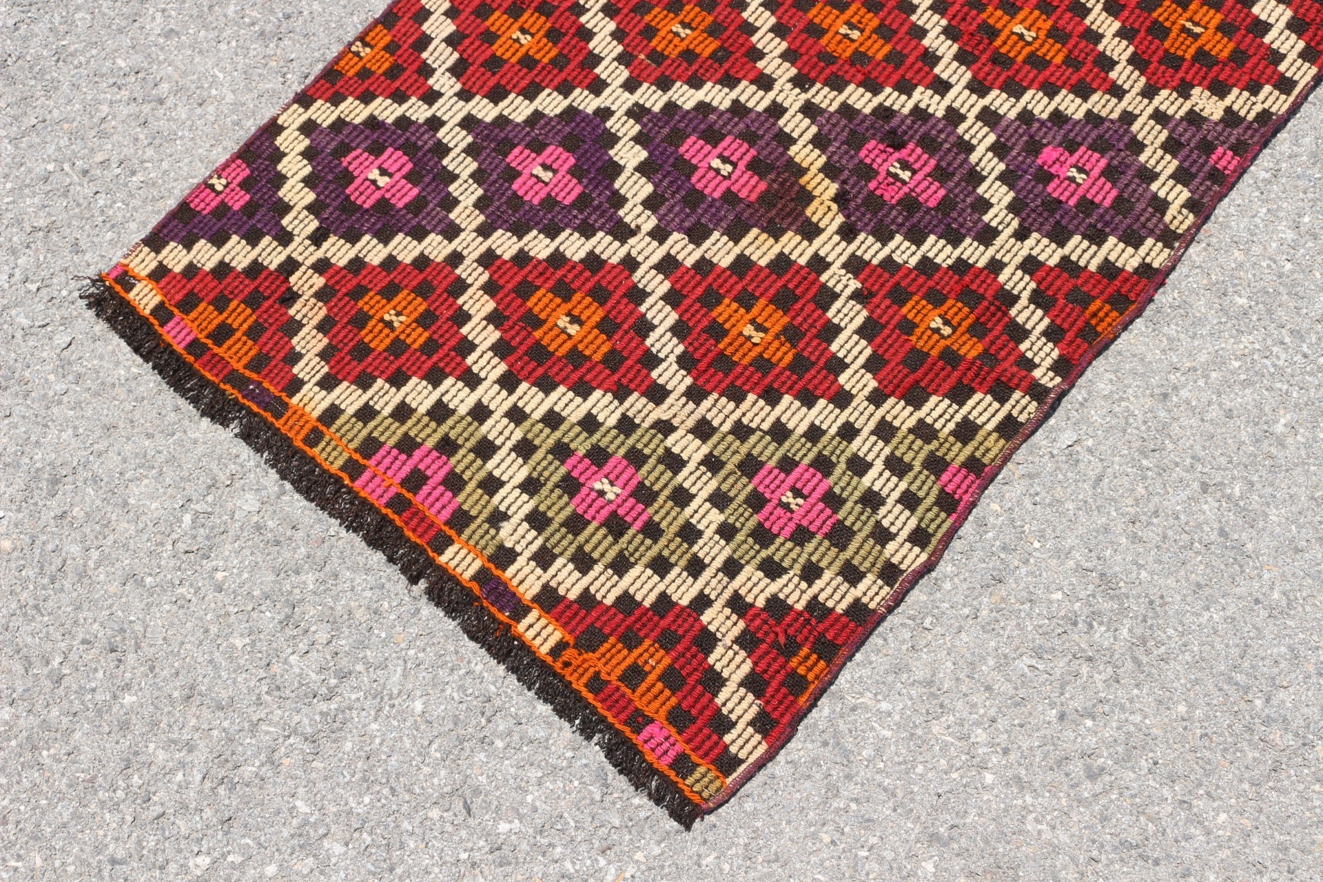 Banyo Kilim, Anadolu Kilim, Yatak odası Kilim, Giriş Kilim, Banyo Kilim, 71x109 cm Küçük Kilim, Ev Kilim, Nostaljik Kilim, Bej Zemin Kilim