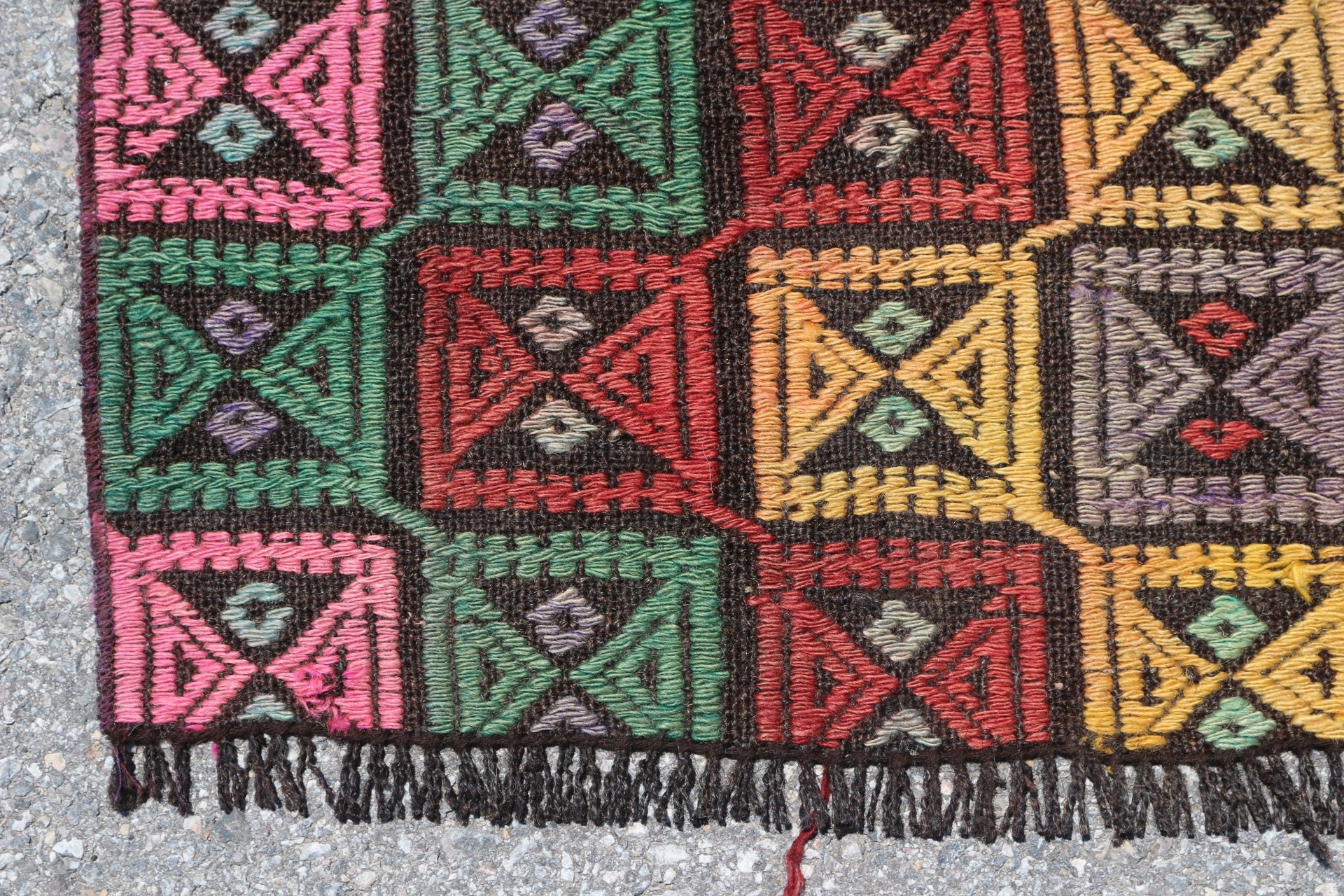 79x237 cm Yolluk Kilim, Nostaljik Kilim, Sarı Fas Kilim, Merdiven Kilim, Yolluk Kilim, Koridor Kilim, Mutfak Kilim, Uşak Kilim