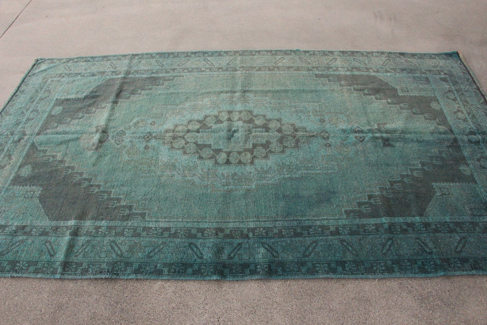 4.6x8.2 ft Area Rugs, Antique Rug, Oushak Rug, Nursery Rugs, Indoor Rugs, Vintage Rugs, Turkish Rugs, Rugs for Bedroom, Blue Antique Rugs