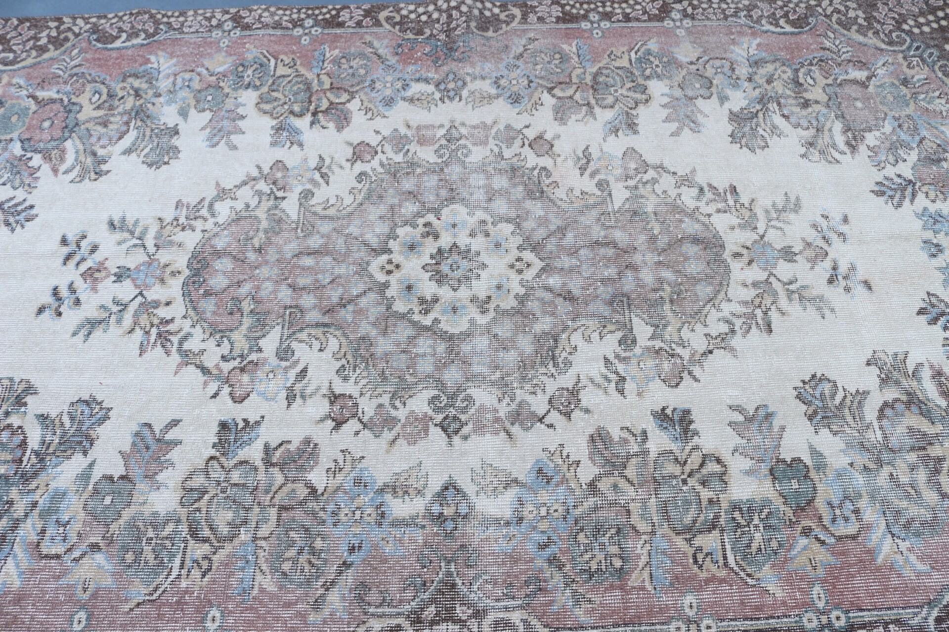 Dining Room Rug, Vintage Rug, Floor Rugs, Beige Oriental Rug, Bedroom Rugs, Eclectic Rug, Salon Rug, Turkish Rug, 5.2x9.1 ft Large Rugs