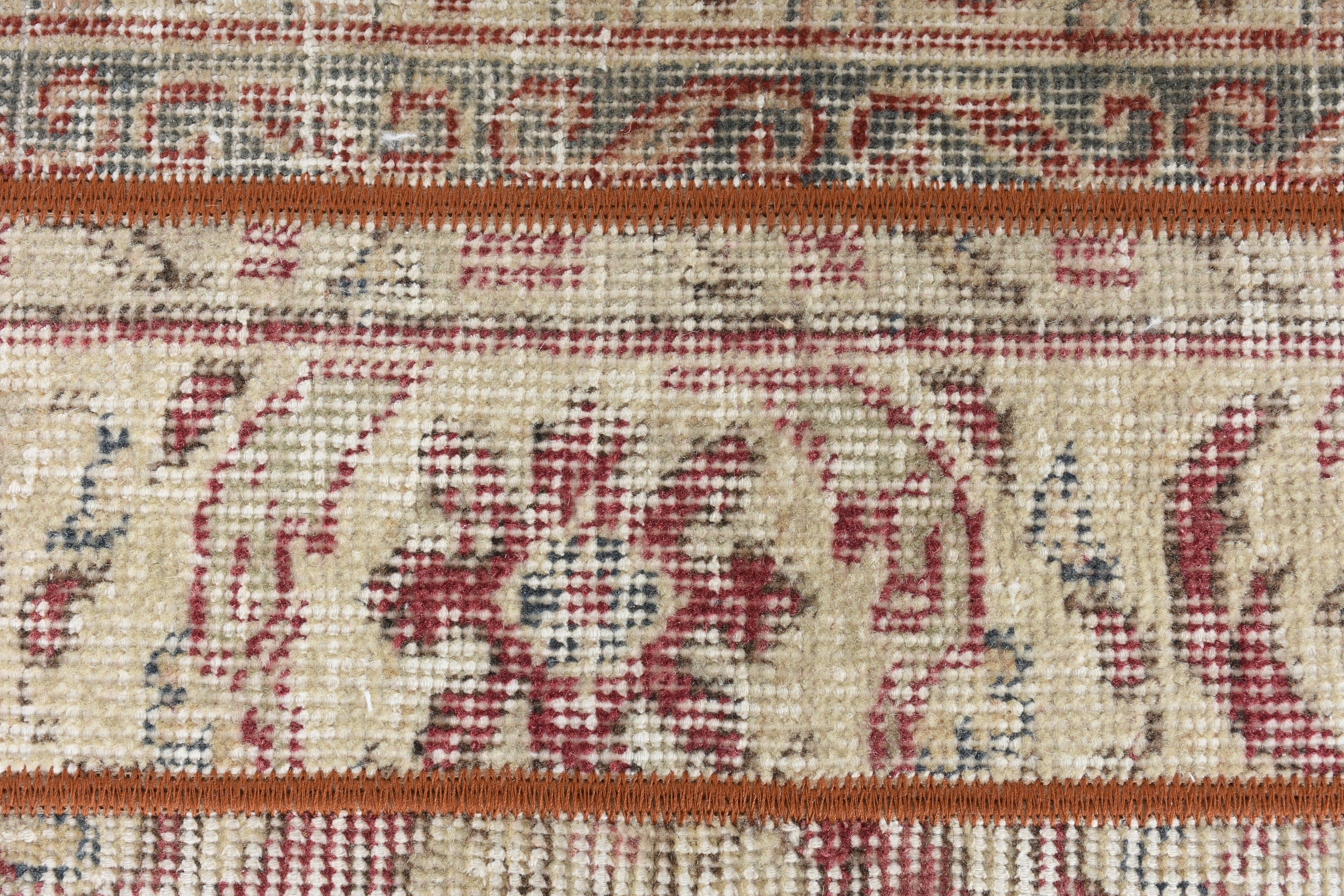 Orange Antique Rug, Turkish Rug, Wool Rug, Vintage Rugs, Door Mat Rugs, Entry Rug, Rugs for Bathroom, Home Decor Rug, 2x3.1 ft Small Rugs