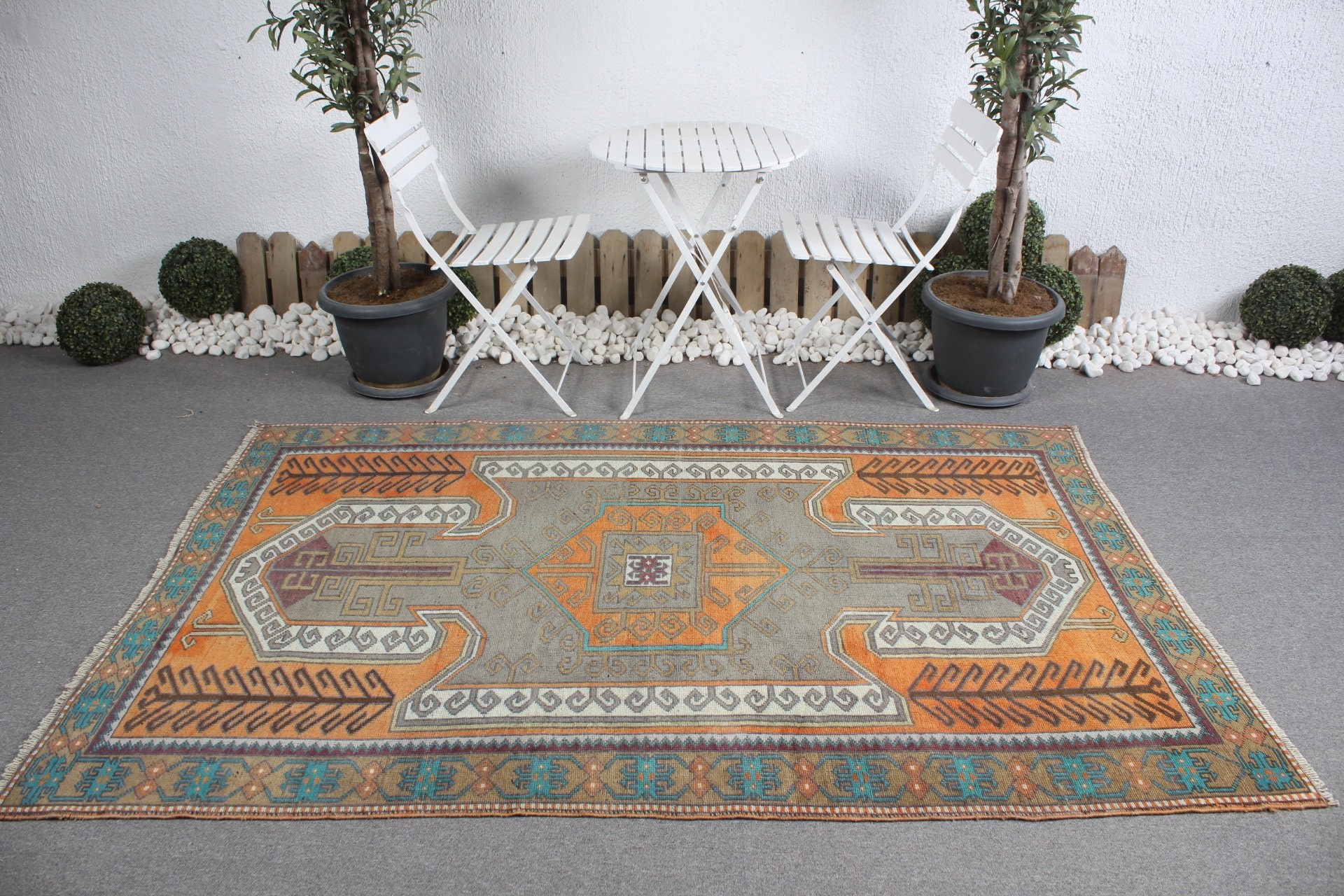 Boho Halılar, Oturma Odası Halıları, Yatak Odası Halısı, Yeşil Mutfak Halıları, Türk Halısı, Antika Halı, Vintage Halı, 4,8x7,3 ft Alan Halısı