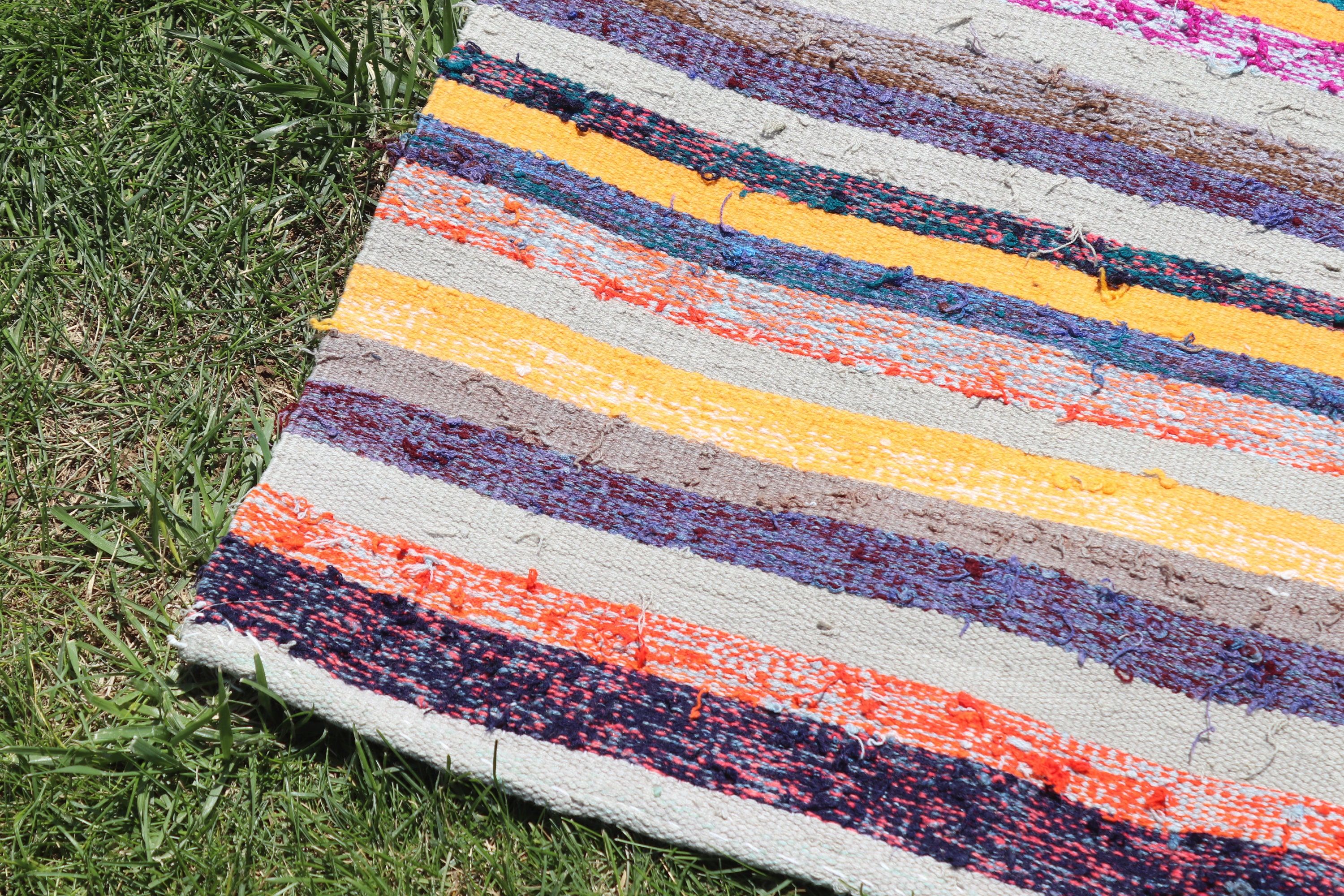 Rugs for Runner, Vintage Rug, Kitchen Rug, 2.6x10.1 ft Runner Rugs, Kilim, Statement Rug, Rainbow Oushak Rug, Turkish Rug, Cool Rug