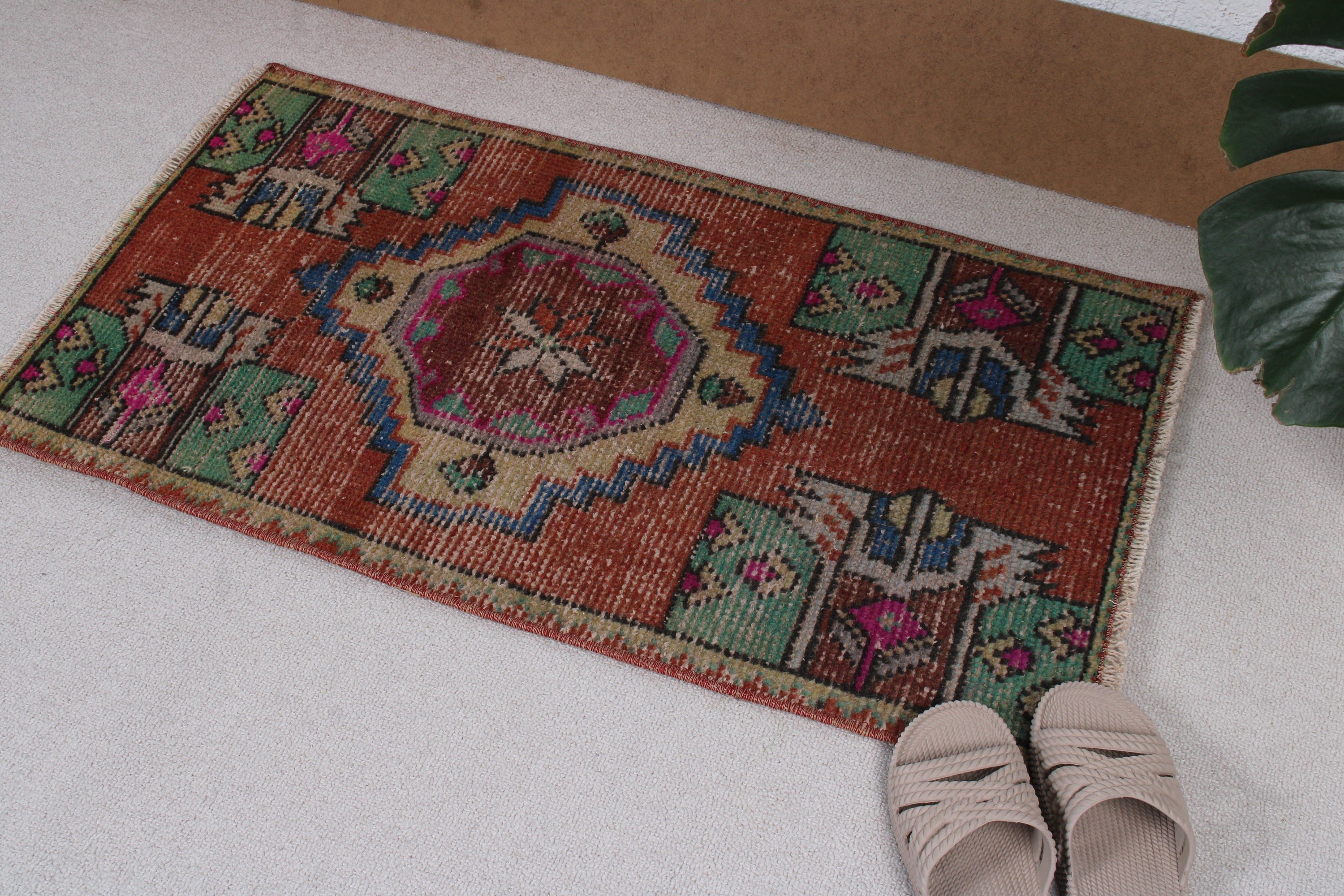 Kitchen Rugs, Red Luxury Rugs, Anatolian Rugs, 1.7x3 ft Small Rugs, Vintage Rug, Small Vintage Rugs, Turkish Rug, Artistic Rugs, Entry Rugs