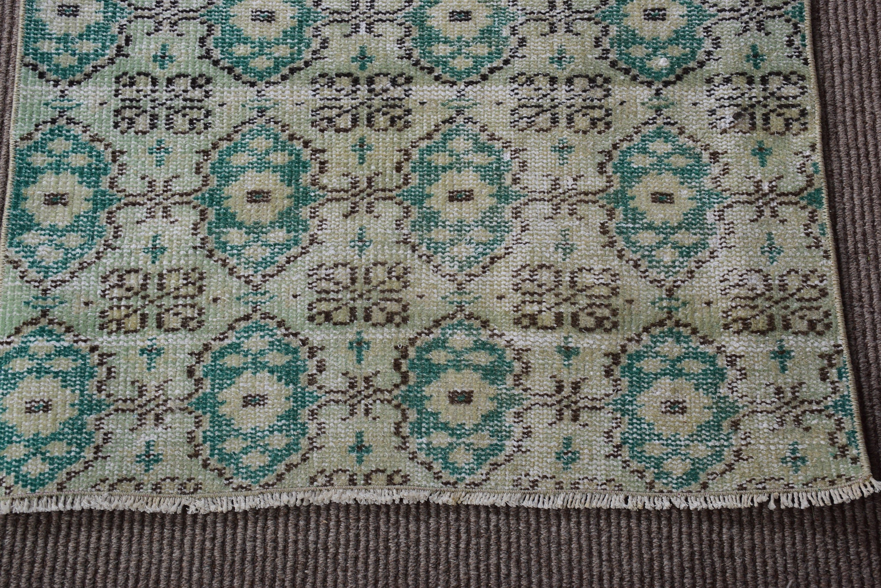 Nursery Rug, Cool Rugs, Green Wool Rugs, Turkish Rugs, Rugs for Car Mat, Vintage Rug, Small Boho Rug, Statement Rugs, 2.3x3.5 ft Small Rug