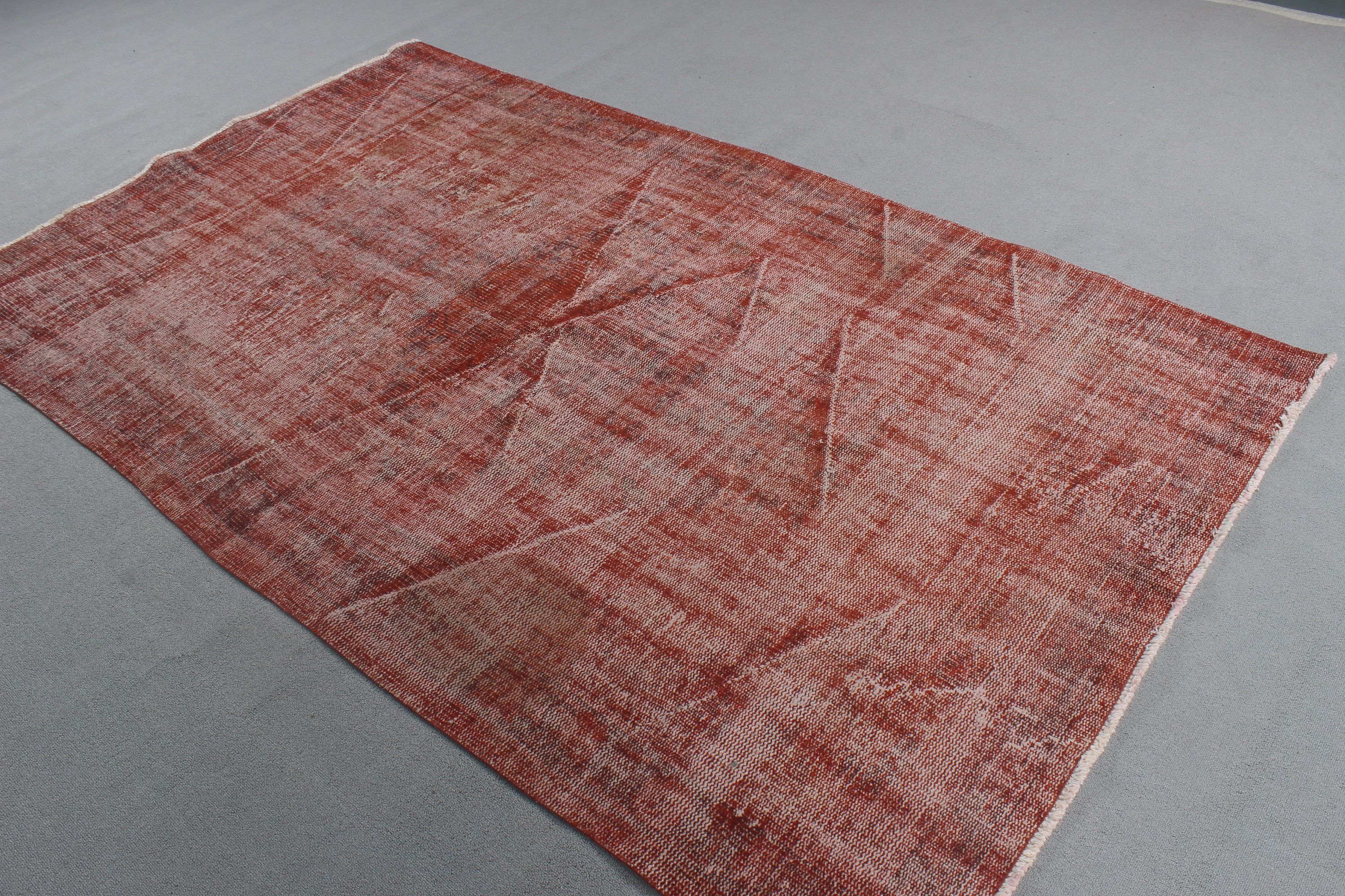 Yatak Odası Halıları, Oushak Bölge Halısı, Harika Halı, Vintage Halılar, 4,7x8 ft Alan Halısı, Mutfak Halısı, Pembe Oryantal Halı, Geometrik Halılar, Türk Halısı