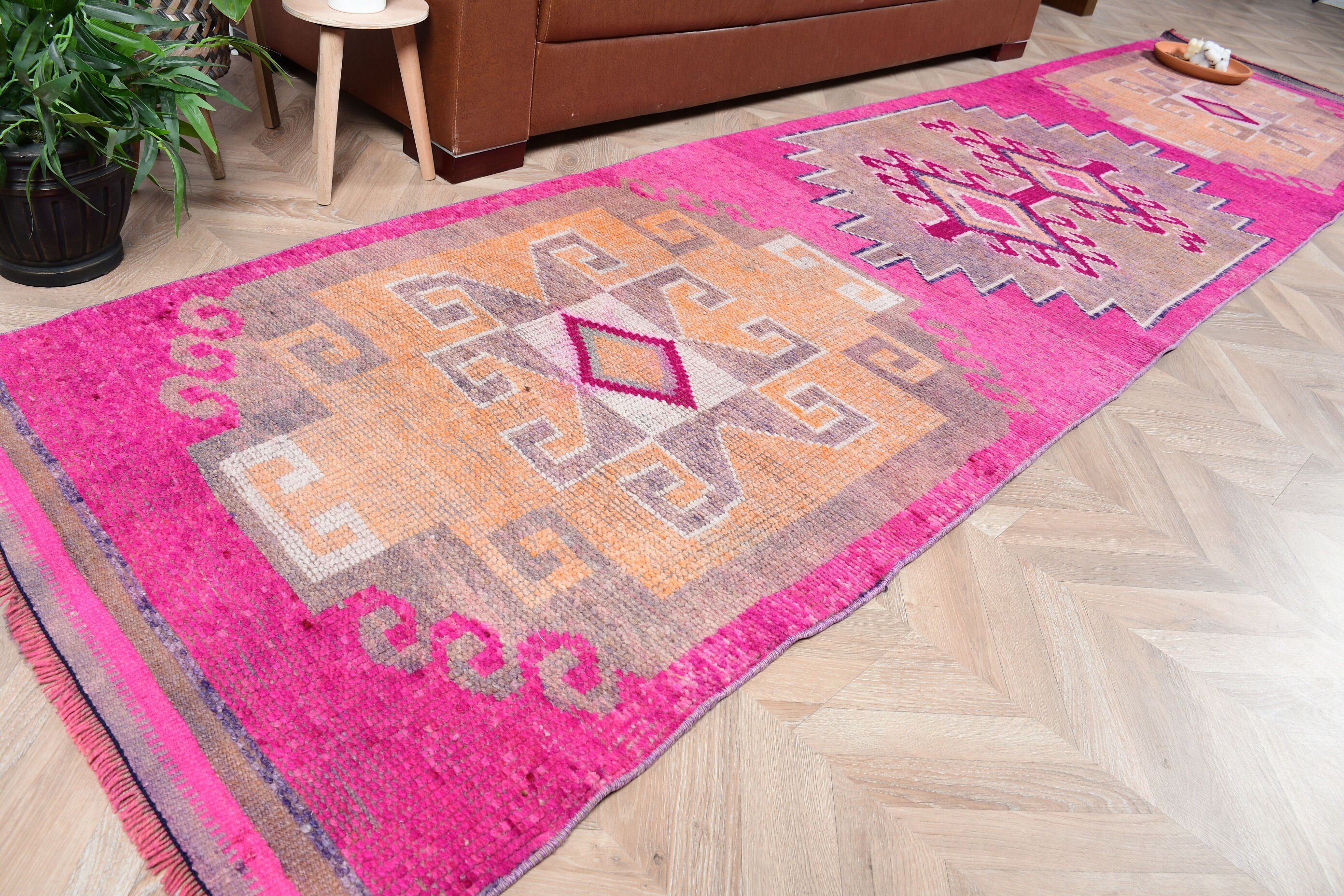 Mutfak Halısı, 3x12.3 ft Runner Halıları, Merdiven Halısı, Anadolu Halısı, Pembe Yatak Odası Halısı, Runner Halıları, Türk Halıları, Ev Dekorasyonu Halısı, Vintage Halı