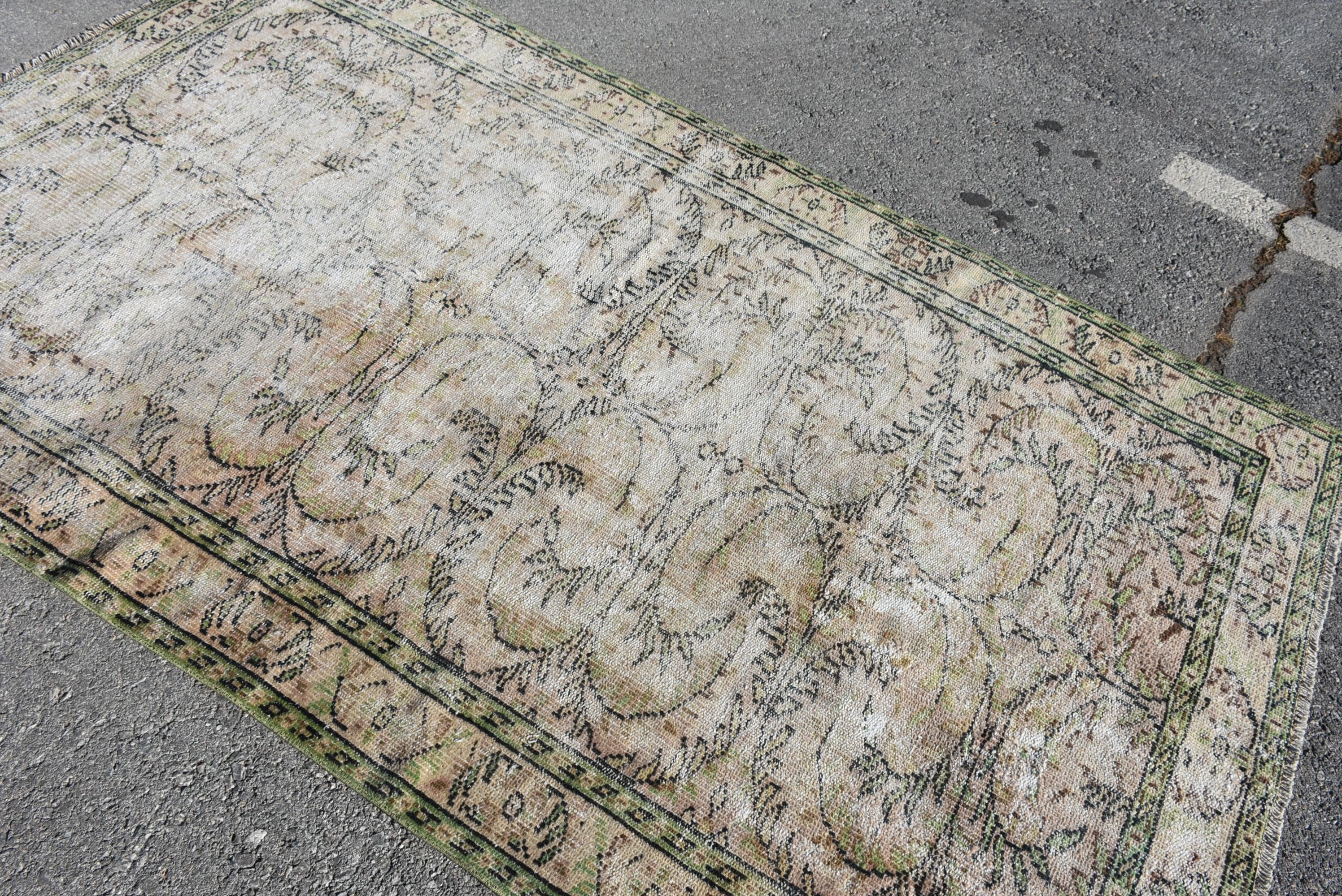 Living Room Rug, Kitchen Rug, Floor Rugs, Turkish Rug, Rugs for Bedroom, Cute Rug, Green Home Decor Rugs, 4.9x8.1 ft Area Rug, Vintage Rug