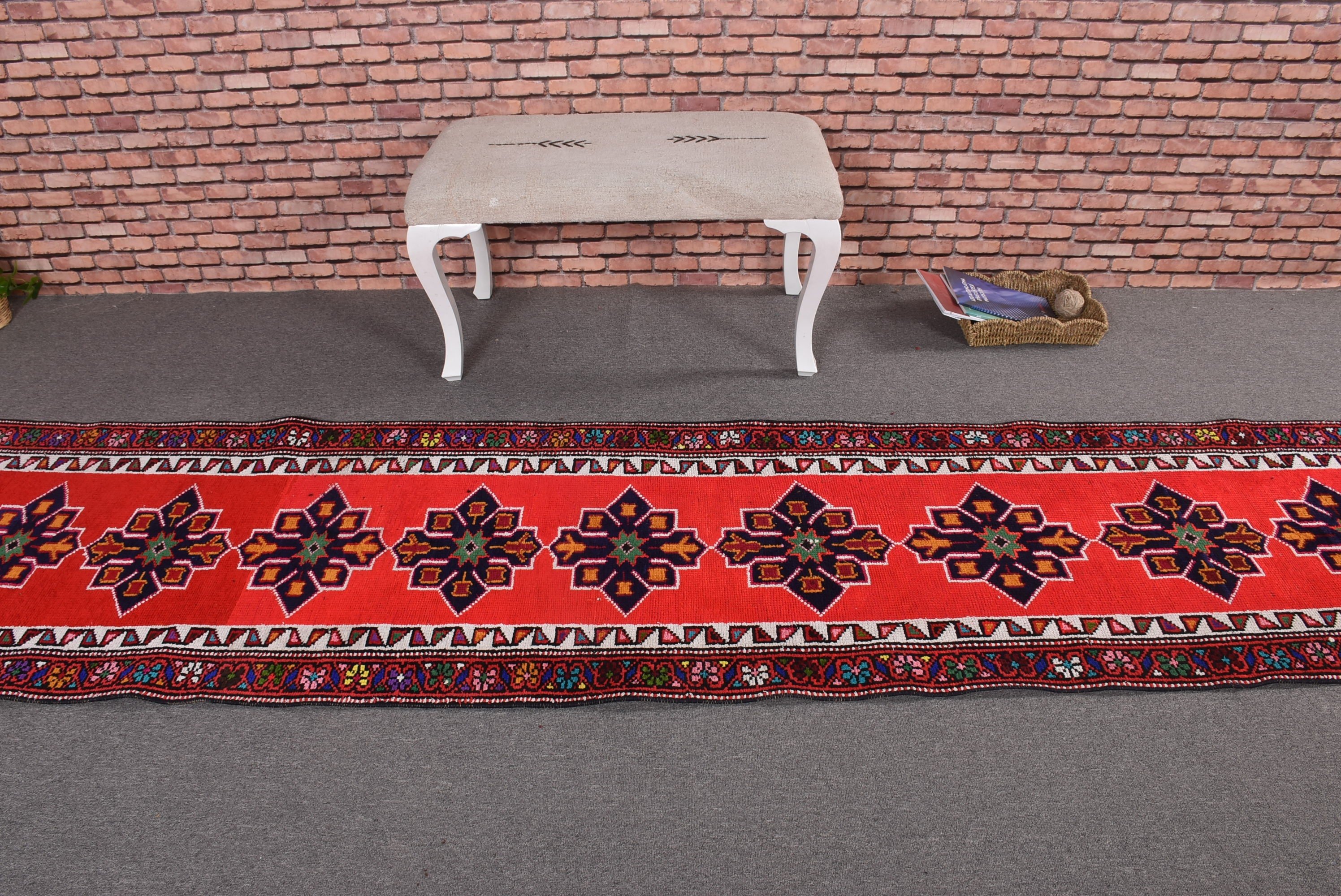 Vintage Halı, Runner Halıları, Kırmızı Yer Halısı, Koridor Halısı, 2,5x13,8 ft Runner Halıları, Mutfak Halısı, Koridor Halıları, Antika Halı, Türk Halıları