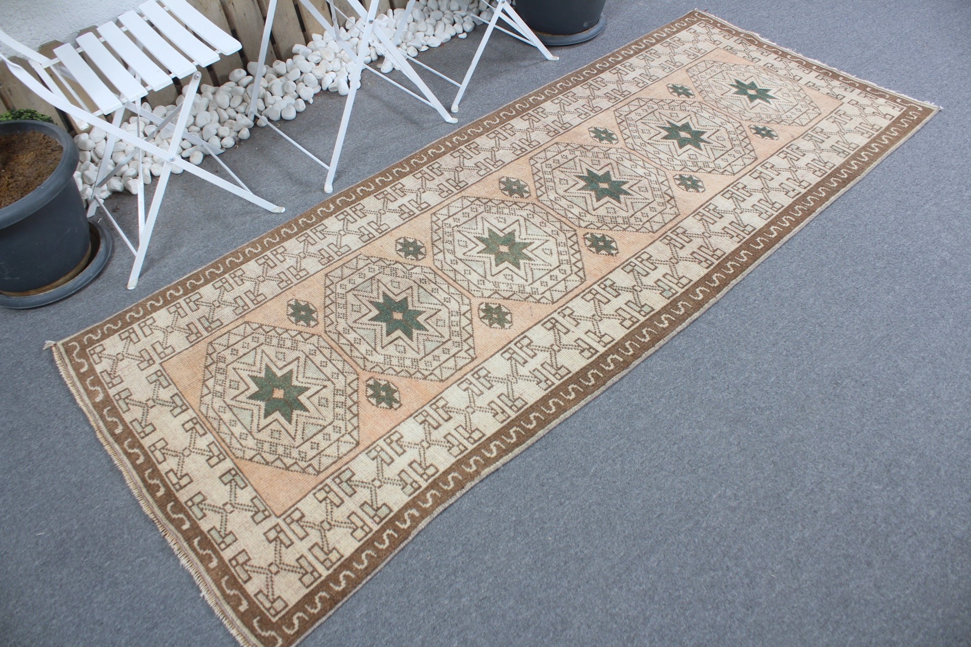 Oriental Rug, Vintage Rug, 3.1x7.4 ft Accent Rug, Antique Rug, Beige Floor Rugs, Entry Rugs, Turkish Rug, Nursery Rug, Rugs for Bedroom