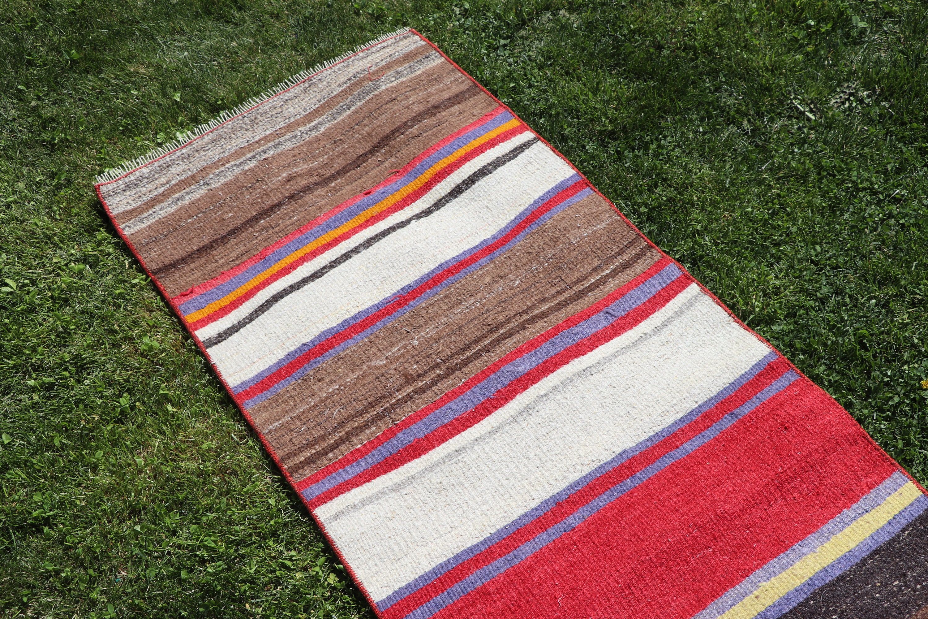 Kilim, Türk Halısı, Bej Havalı Halılar, Oushak Halısı, Vintage Halılar, Merdiven Halıları, Boho Halısı, Koridor Halısı, 1.9x8.4 ft Runner Halısı