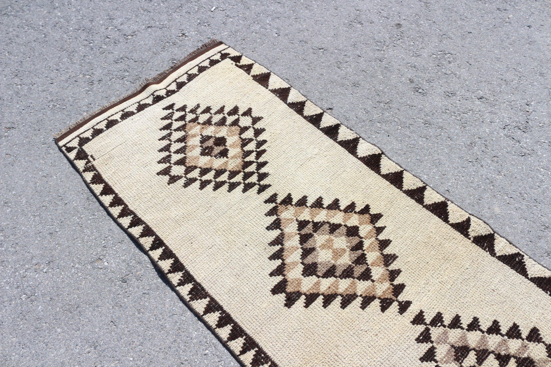 Turkish Rug, Kitchen Rugs, Beige  2.7x11.9 ft Runner Rug, Rugs for Runner, Floor Rug, Anatolian Rug, Stair Rug, Vintage Rug