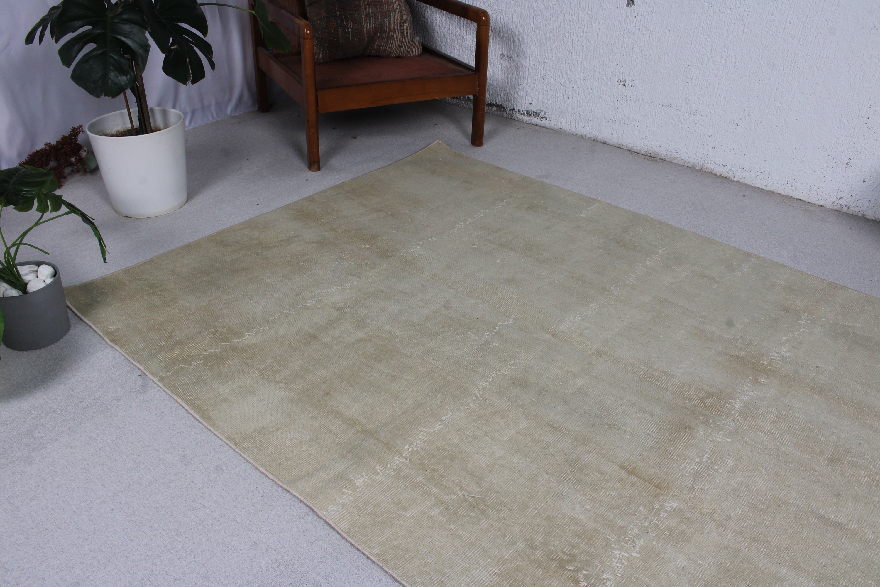 Beige Modern Rugs, Turkish Rug, Statement Rug, 4.7x6.3 ft Area Rugs, Nursery Rugs, Ethnic Rugs, Dining Room Rug, Vintage Rug