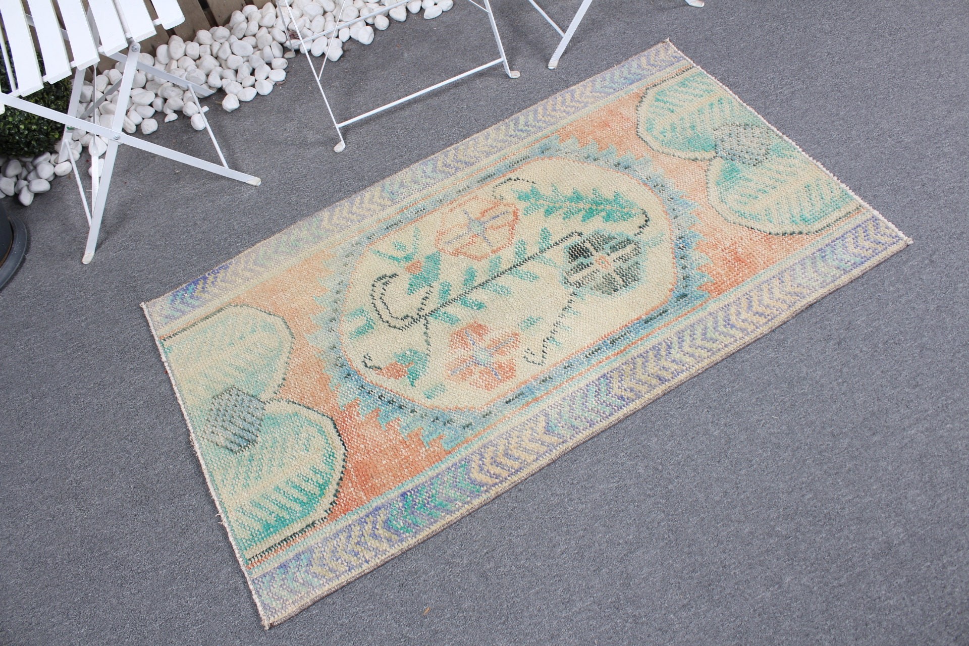 Kitchen Rug, Rugs for Door Mat, Green Bedroom Rugs, 2.5x4.3 ft Small Rugs, Vintage Rugs, Turkish Rug, Wool Rug, Bath Rug, Car Mat Rug