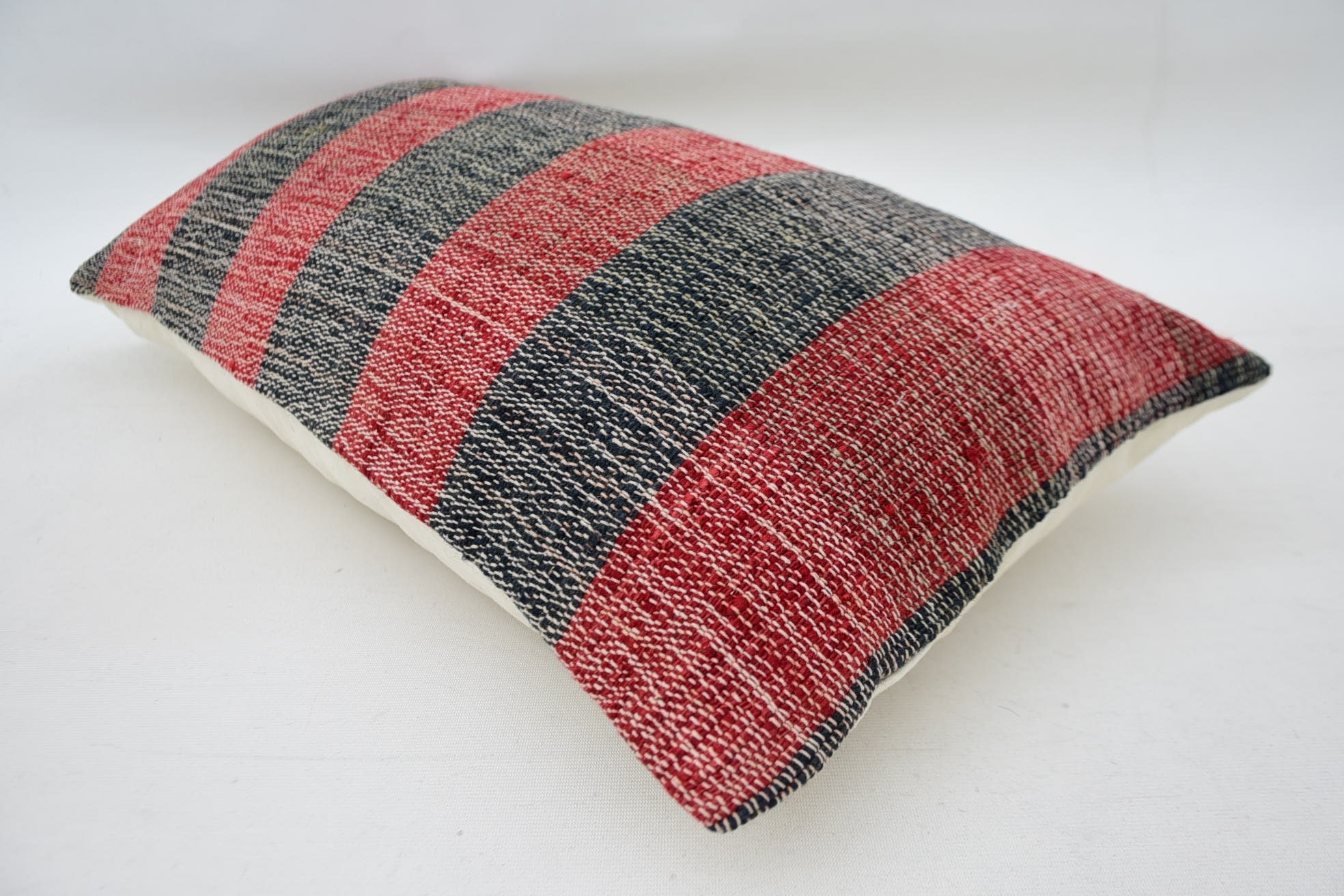 Gift Pillow, Kilim Rug Pillow Cover, 12"x24" Blue Pillow Case, Bed Pillow Cover, Kilim Pillow, Home Decor Pillow