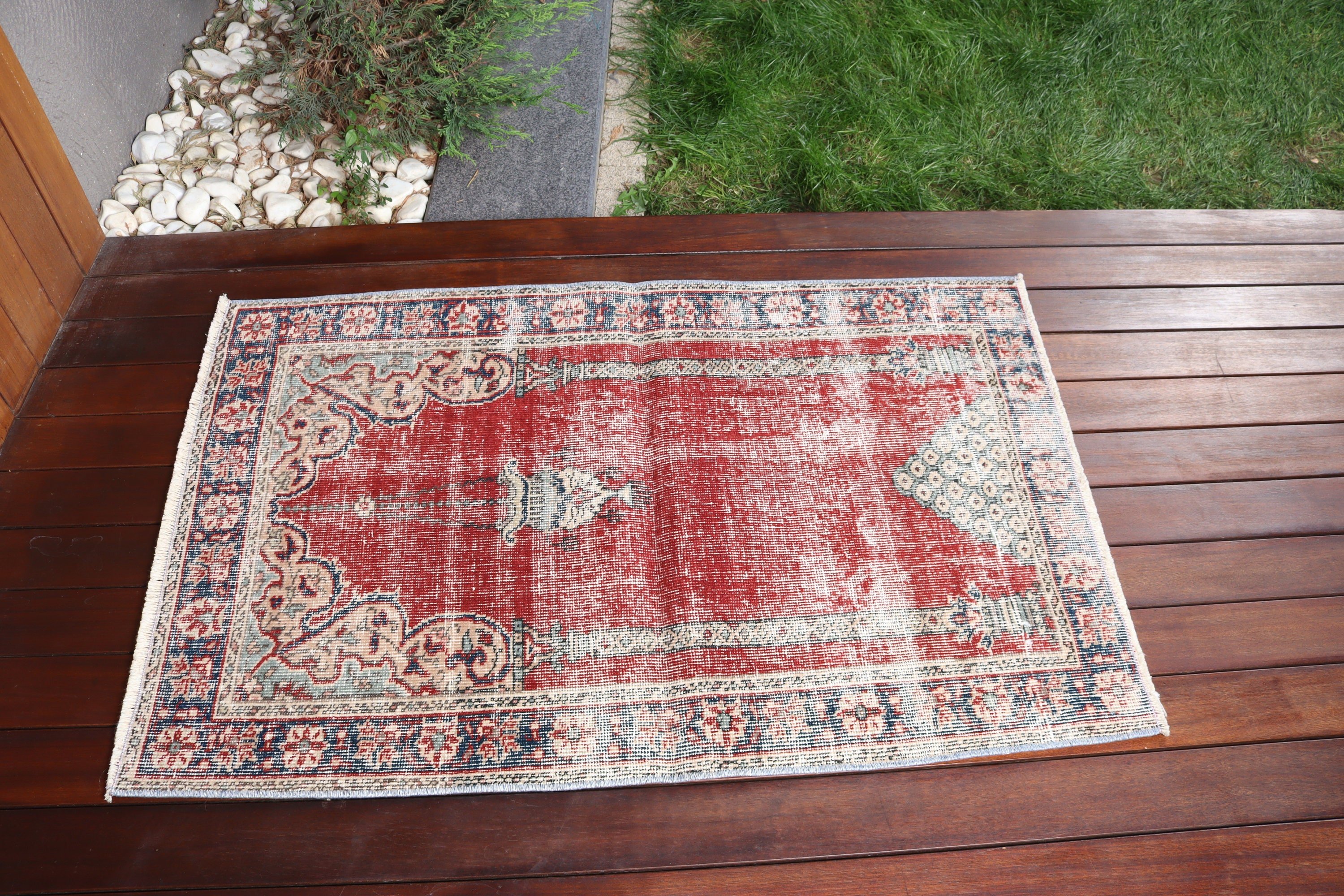 Red Statement Rugs, Oriental Rug, 2.5x3.9 ft Small Rugs, Geometric Rugs, Bedroom Rugs, Kitchen Rug, Tribal Rug, Vintage Rug, Turkish Rugs