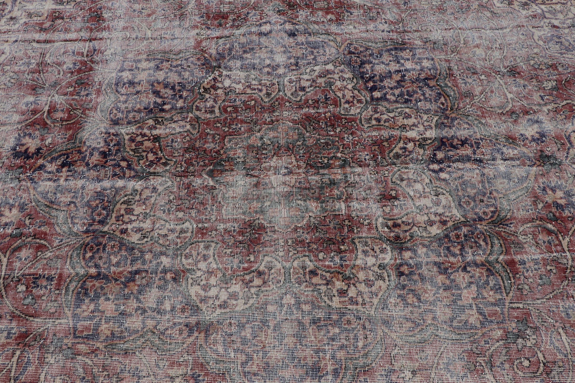 Vintage Halılar, Kırmızı Soğuk Halı, Antika Halı, Salon Halıları, 9.6x11.7 ft Büyük Boy Halı, Oturma Odası Halıları, Etnik Halılar, Türk Halıları