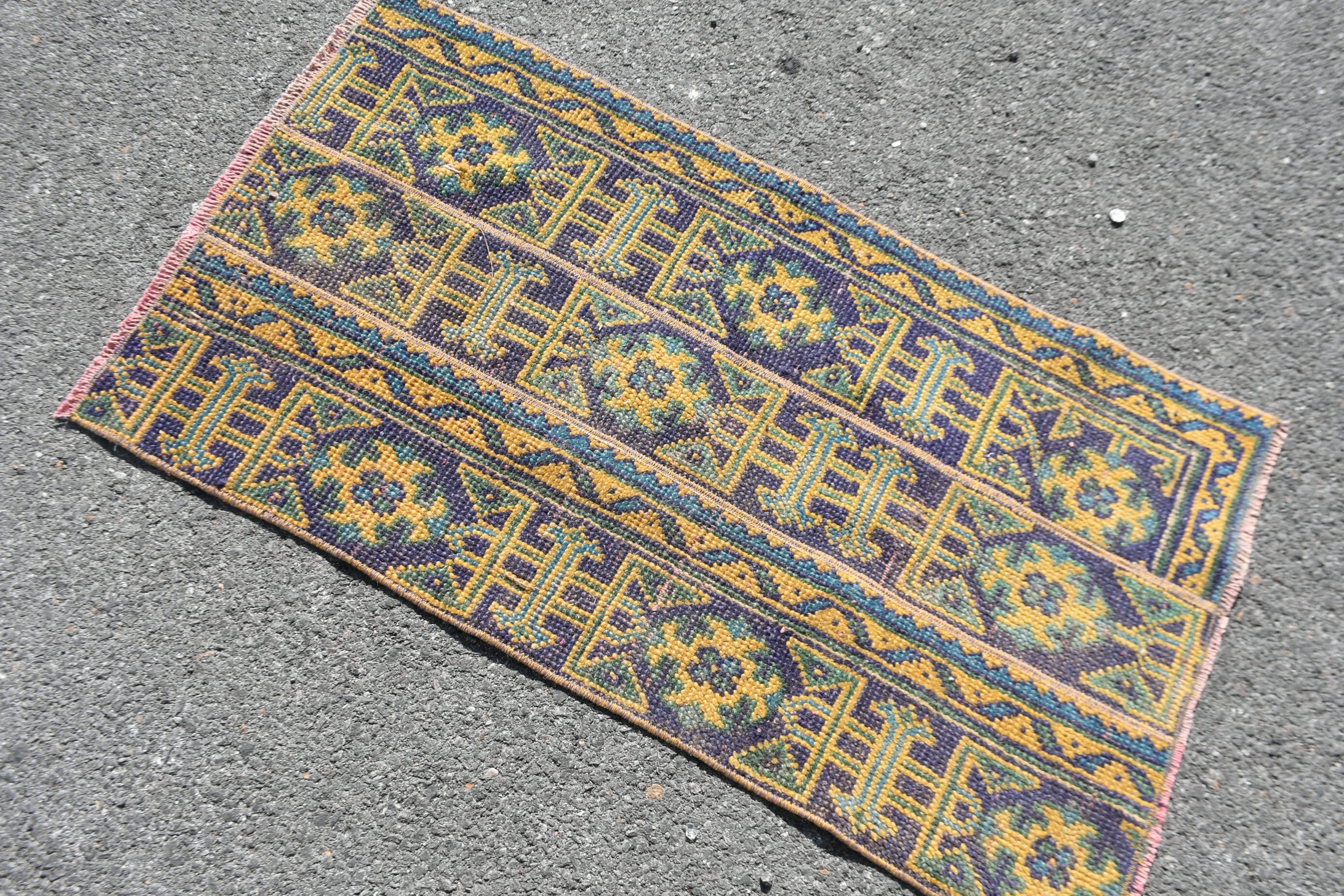 Mutfak Halısı, Yatak Odası Halıları, Çocuk Halıları, 1.9x3.5 ft Küçük Halı, Yün Halı, Vintage Halılar, Türk Halıları, Mutfak Halıları, Mavi Fas Halıları