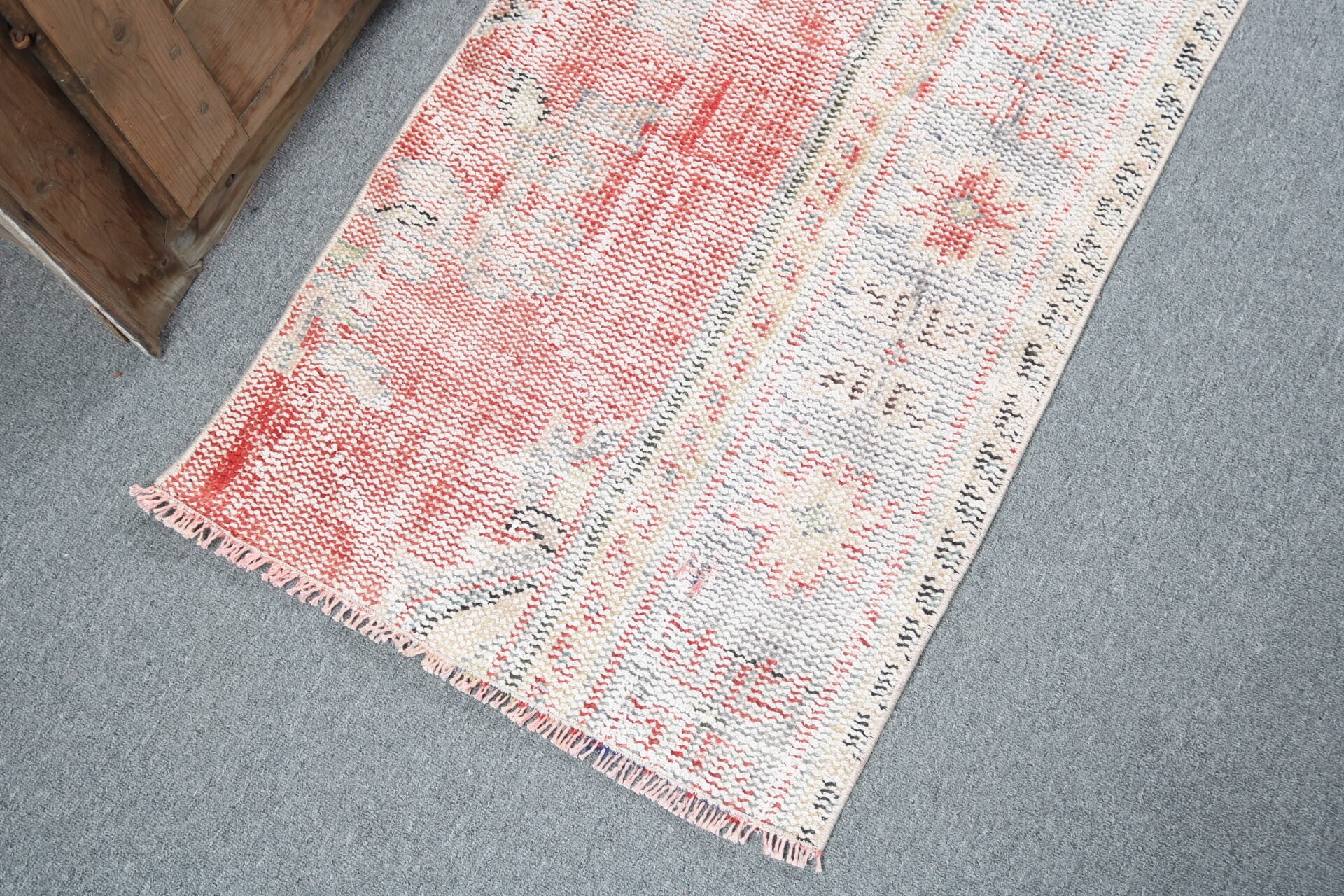 Small Area Rug, Small Boho Rugs, 2x3.5 ft Small Rugs, Red Statement Rug, Vintage Rug, Turkish Rug, Office Rugs, Luxury Rug