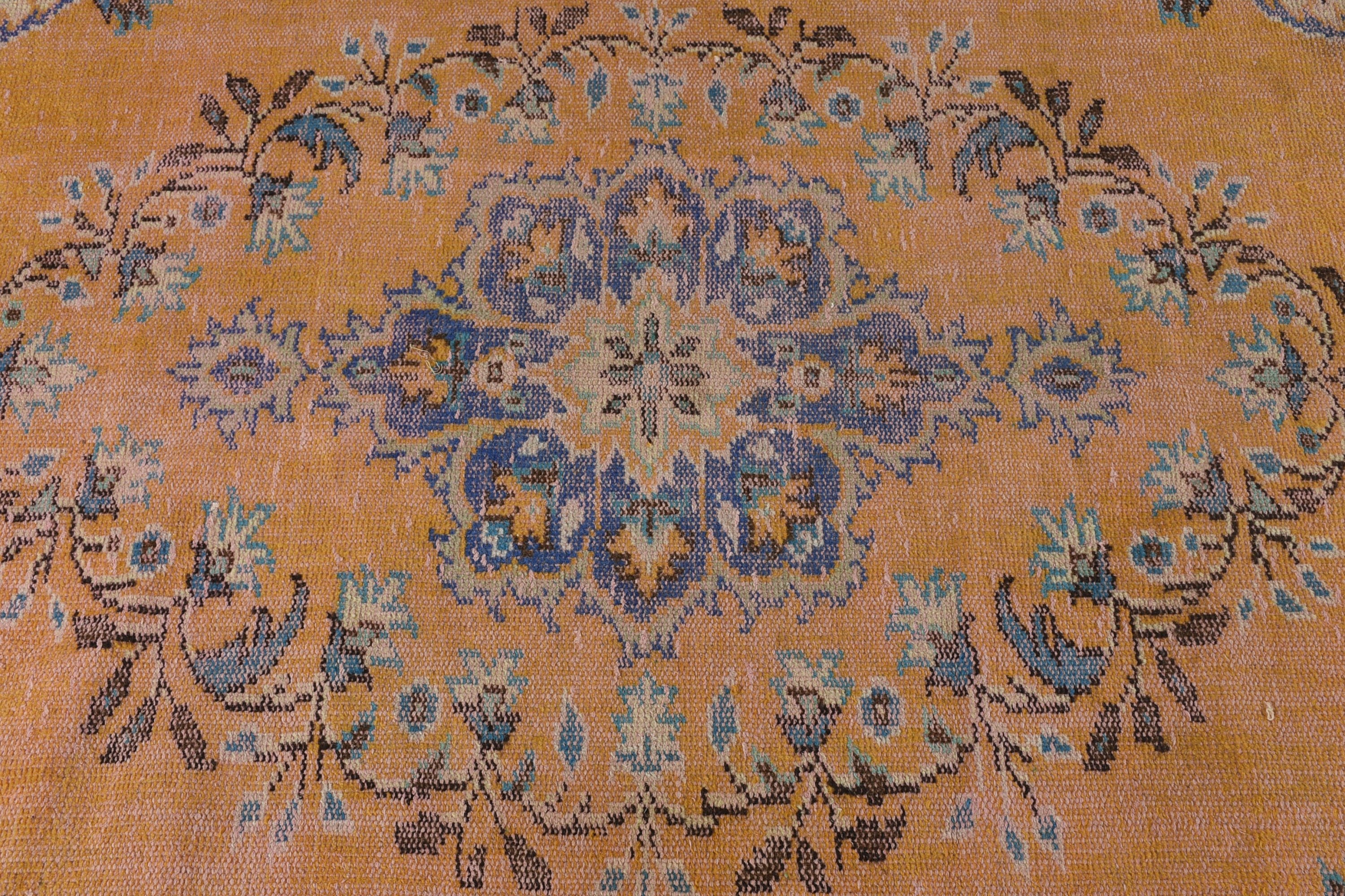 Turkish Rug, Living Room Rug, Orange Antique Rug, 5.8x9.8 ft Large Rugs, Anatolian Rugs, Dining Room Rugs, Vintage Rugs