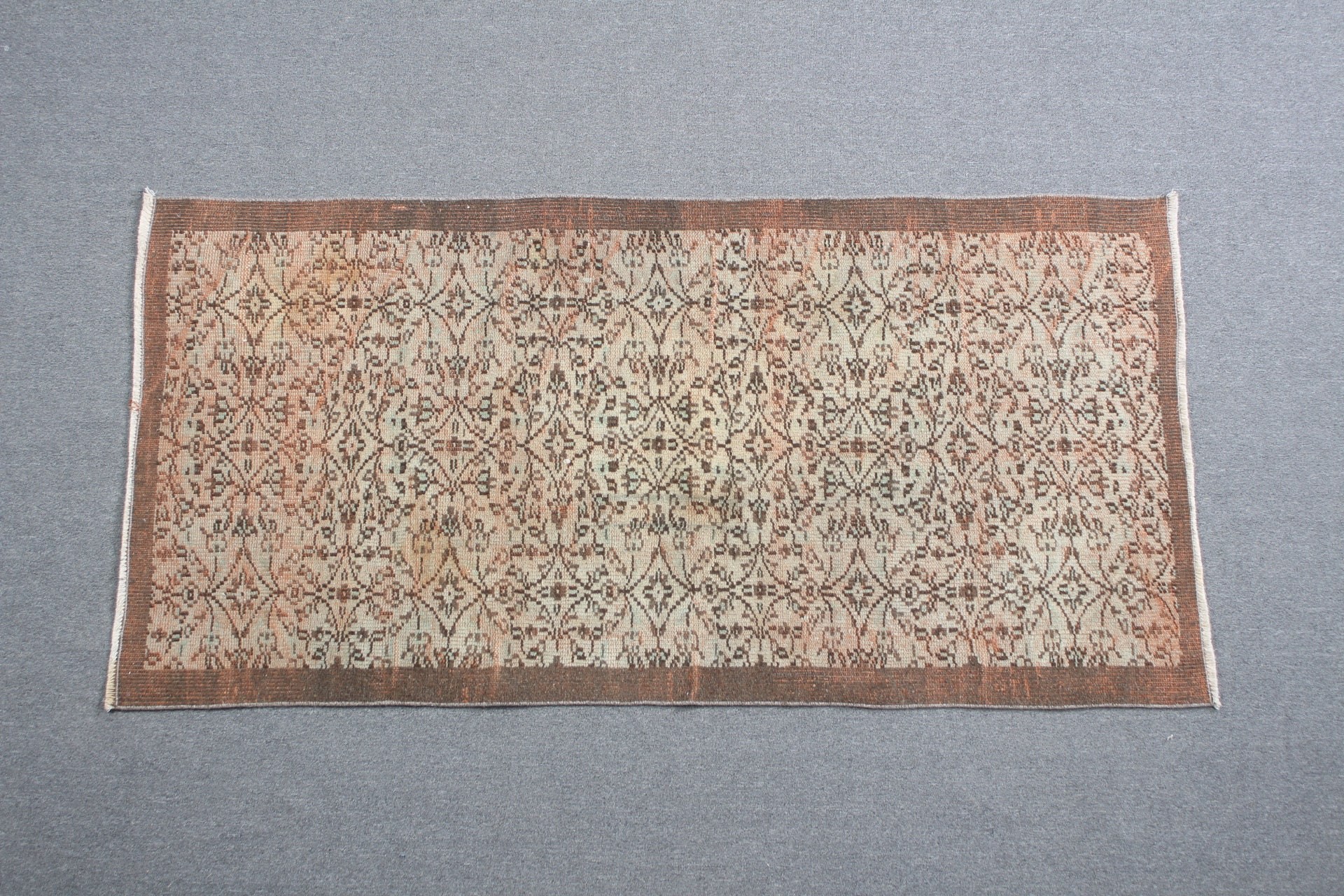 Antika Halı, Yatak Odası Halısı, Kahverengi Yün Halı, Çocuk Halıları, Vintage Halı, Mutfak Halısı, 3.1x6.2 ft Accent Halı, Türk Halısı, Giriş Halıları